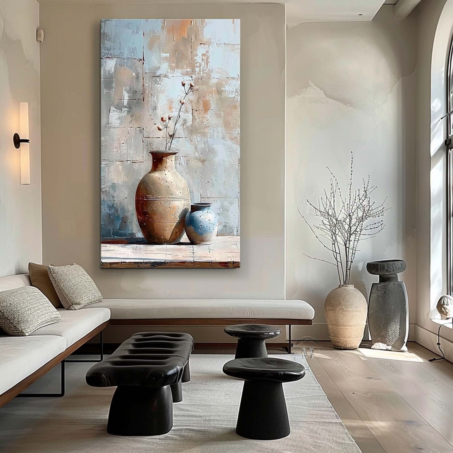 Wall Art Vertical Wabi-Sabi Still Life - Neutralighting
