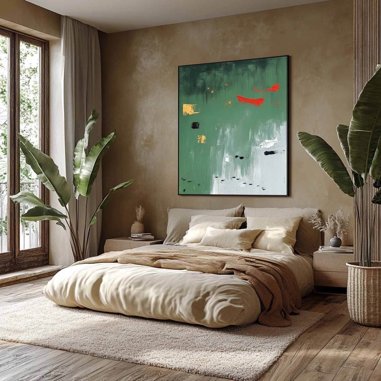 Wall Art Calm Textured Serene Green - Neutralighting