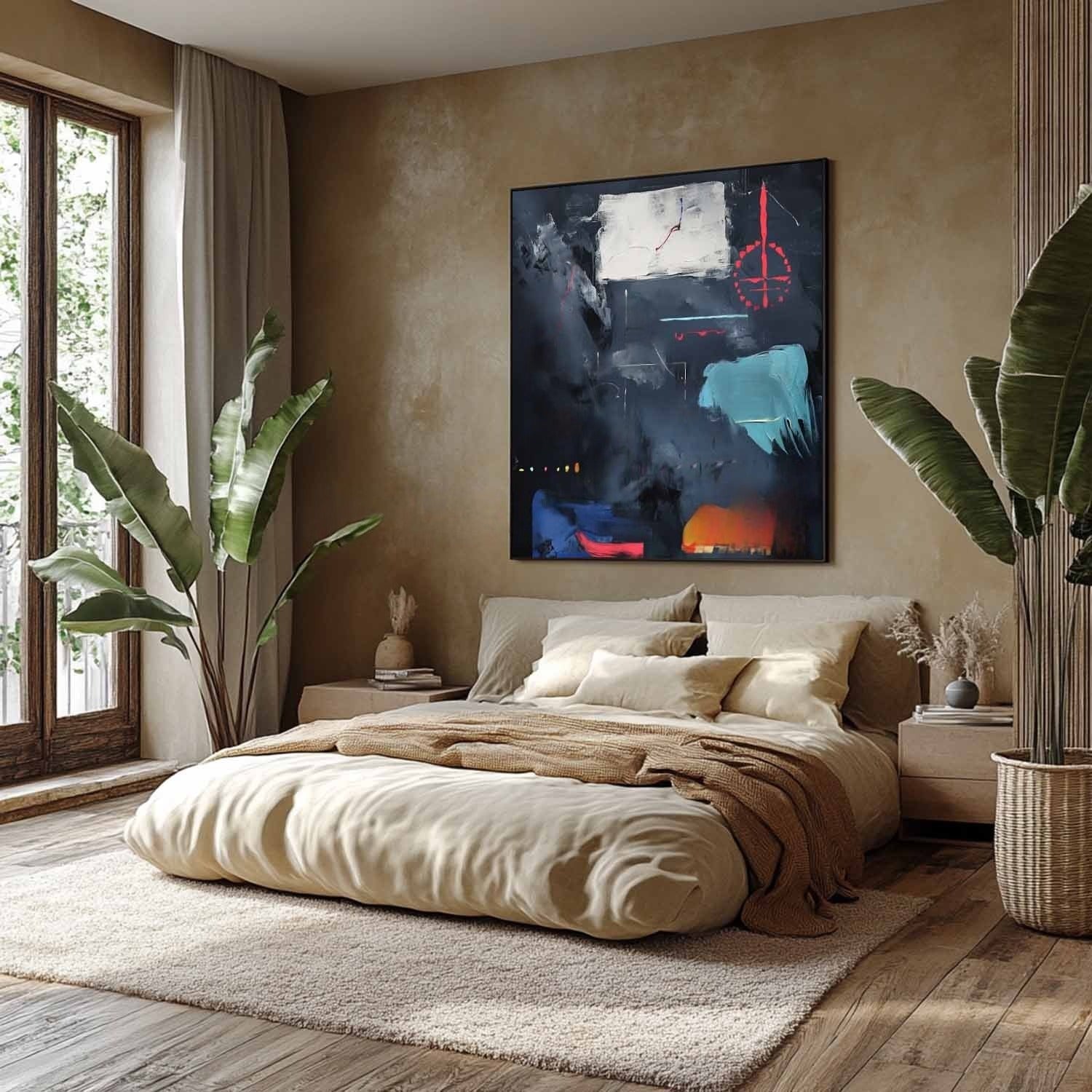 Wall Art Dynamic Textured Bold Dark - Neutralighting