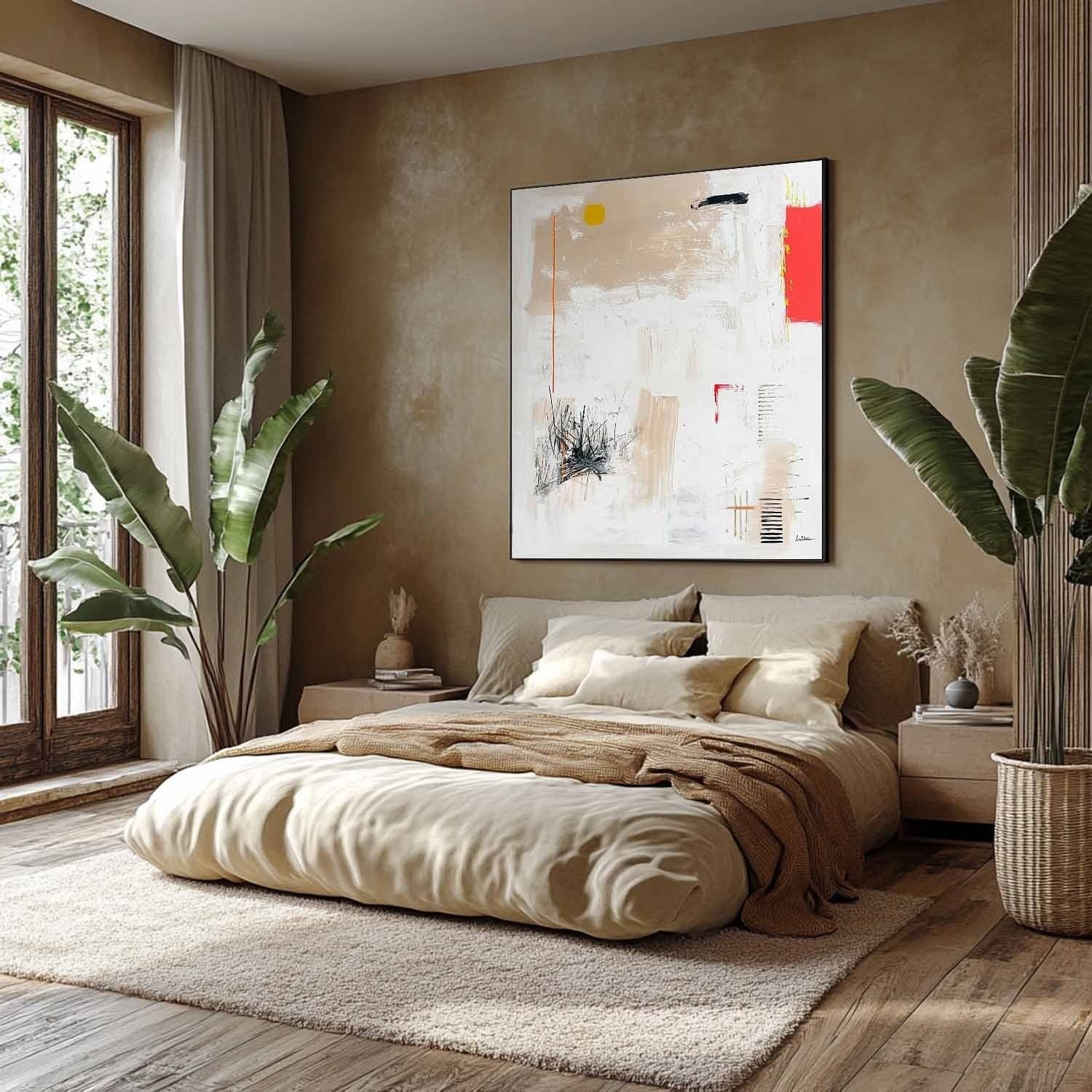Wall Art Square Abstract Minimalist Art Luxury - Neutralighting