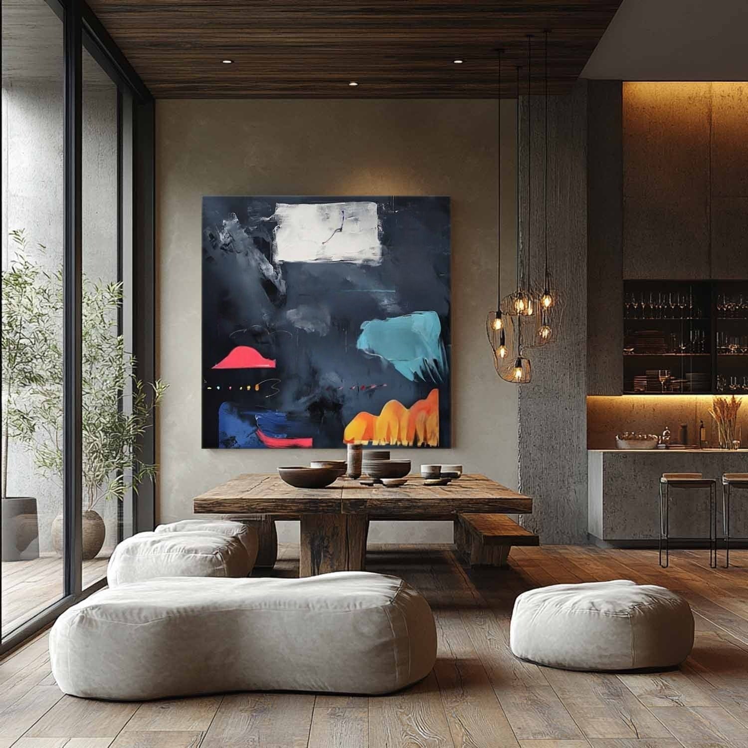 Wall Art Dynamic Textured Bold Dark - Neutralighting