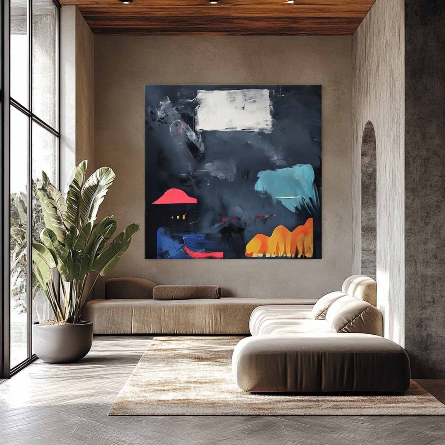 Wall Art Dynamic Textured Bold Dark - Neutralighting