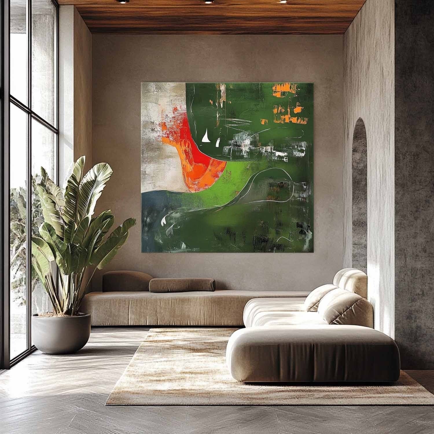 Wall Art Lush Textured Organic Green - Neutralighting