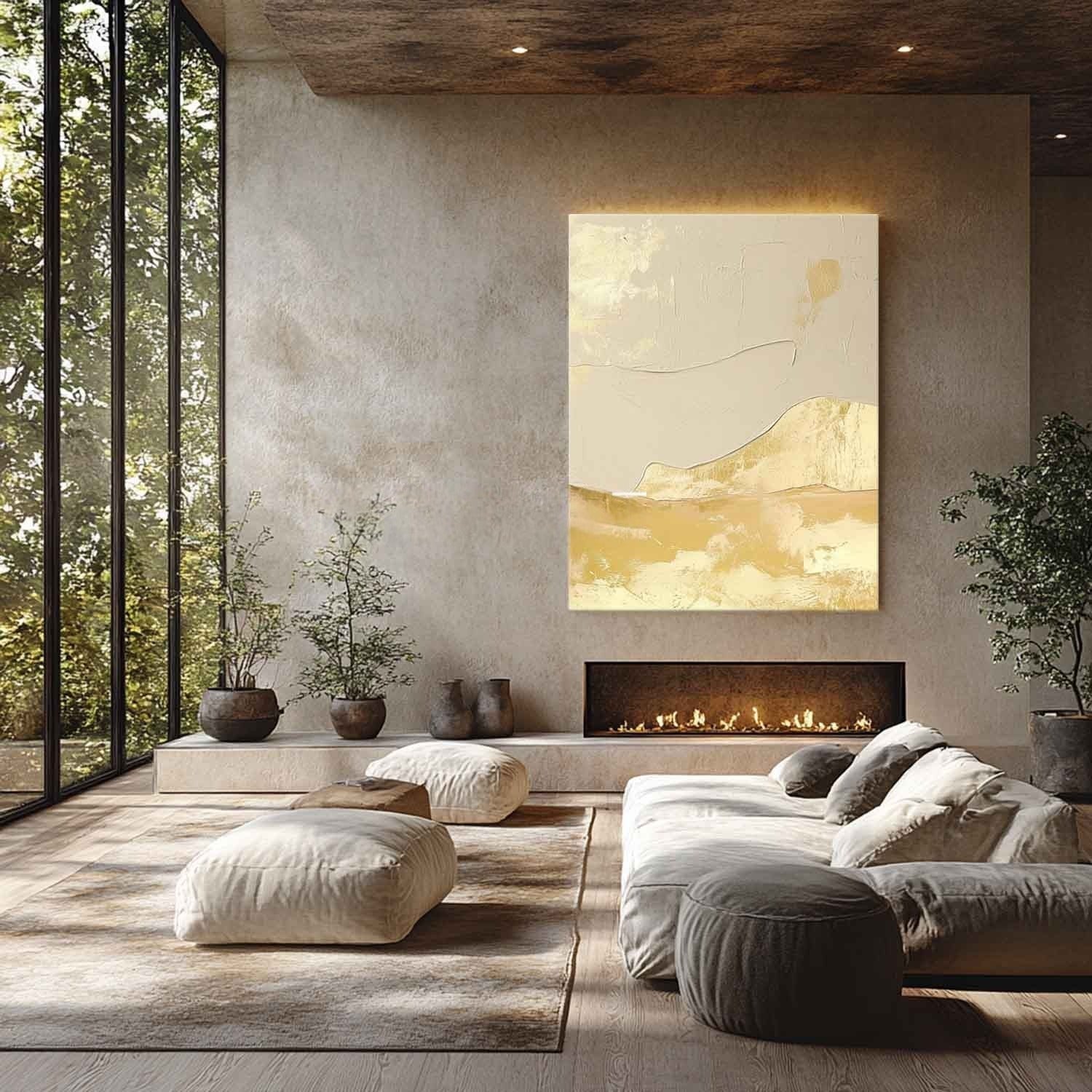 Wall Art Luxe Textured Sculptural - Neutralighting