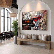 Wall Art Melodic Textured Wine Glass - Neutralighting