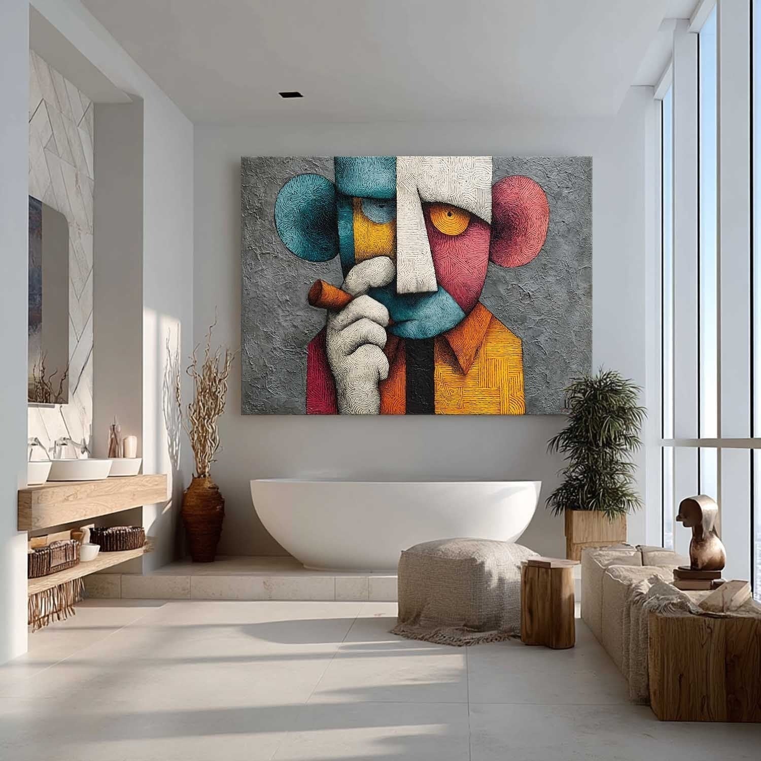 Cubist Kaws Pop Art Painting - Neutralighting