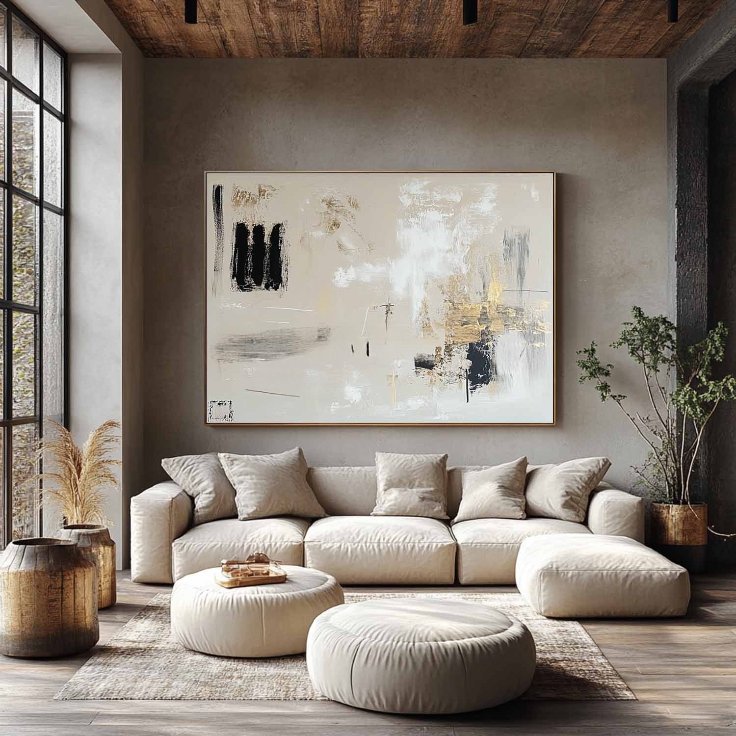 Wall Art Modern Textured Neutral - Neutralighting