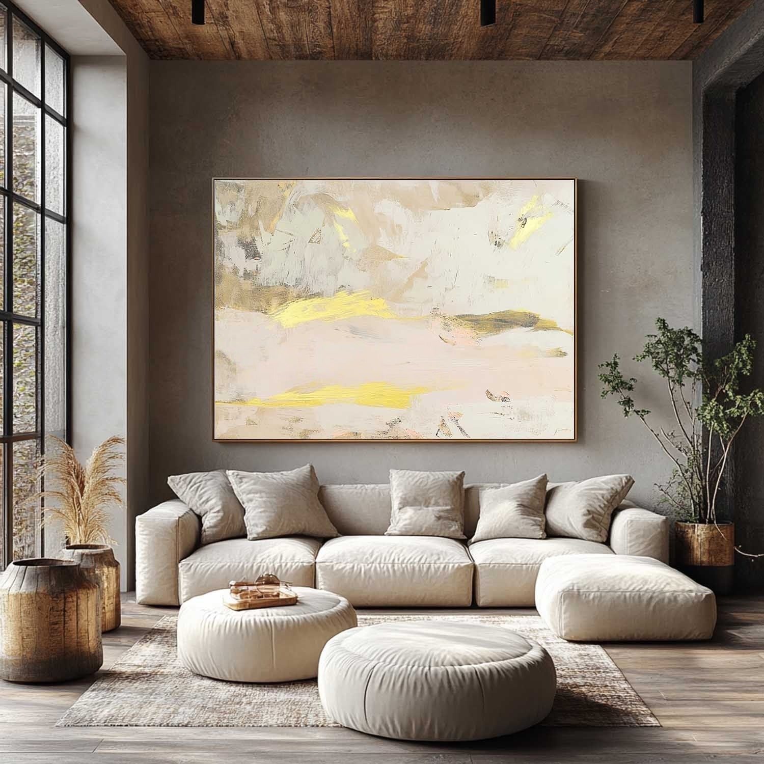 Wall Art Soft Textured Layered Gold - Neutralighting