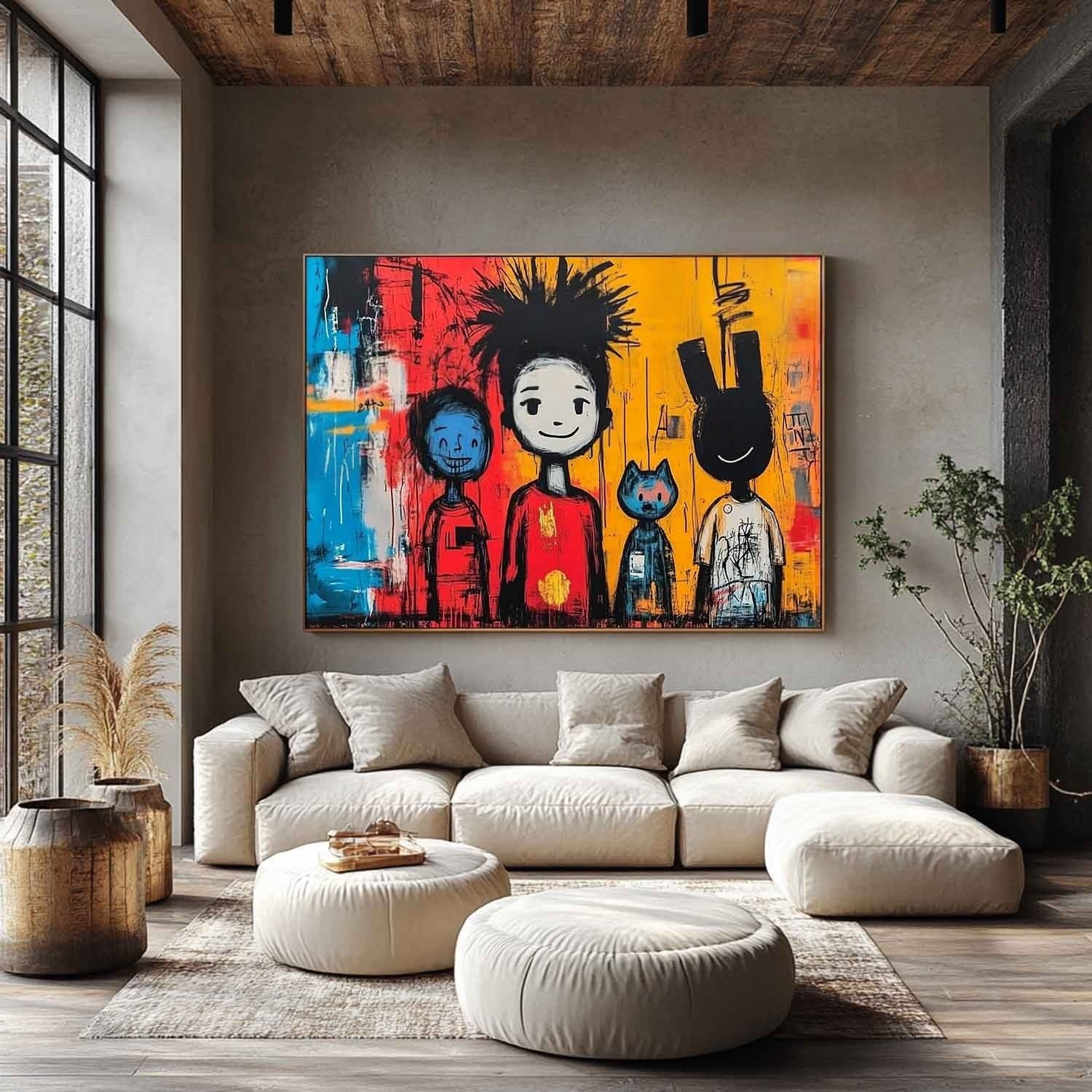 Wall Art Neo Expressionist Family - Neutralighting