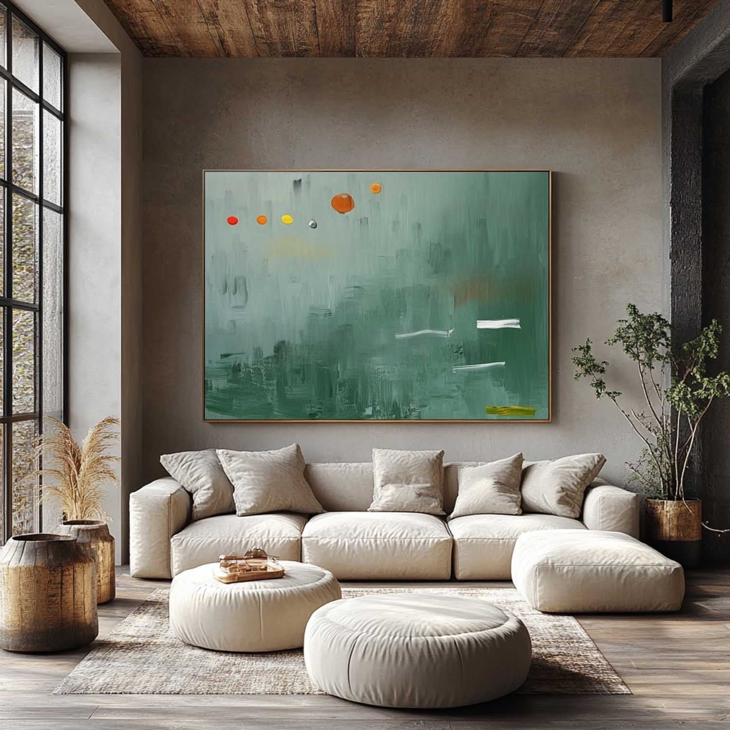 Wall Art Playful Textured Whimsical Shapes - Neutralighting