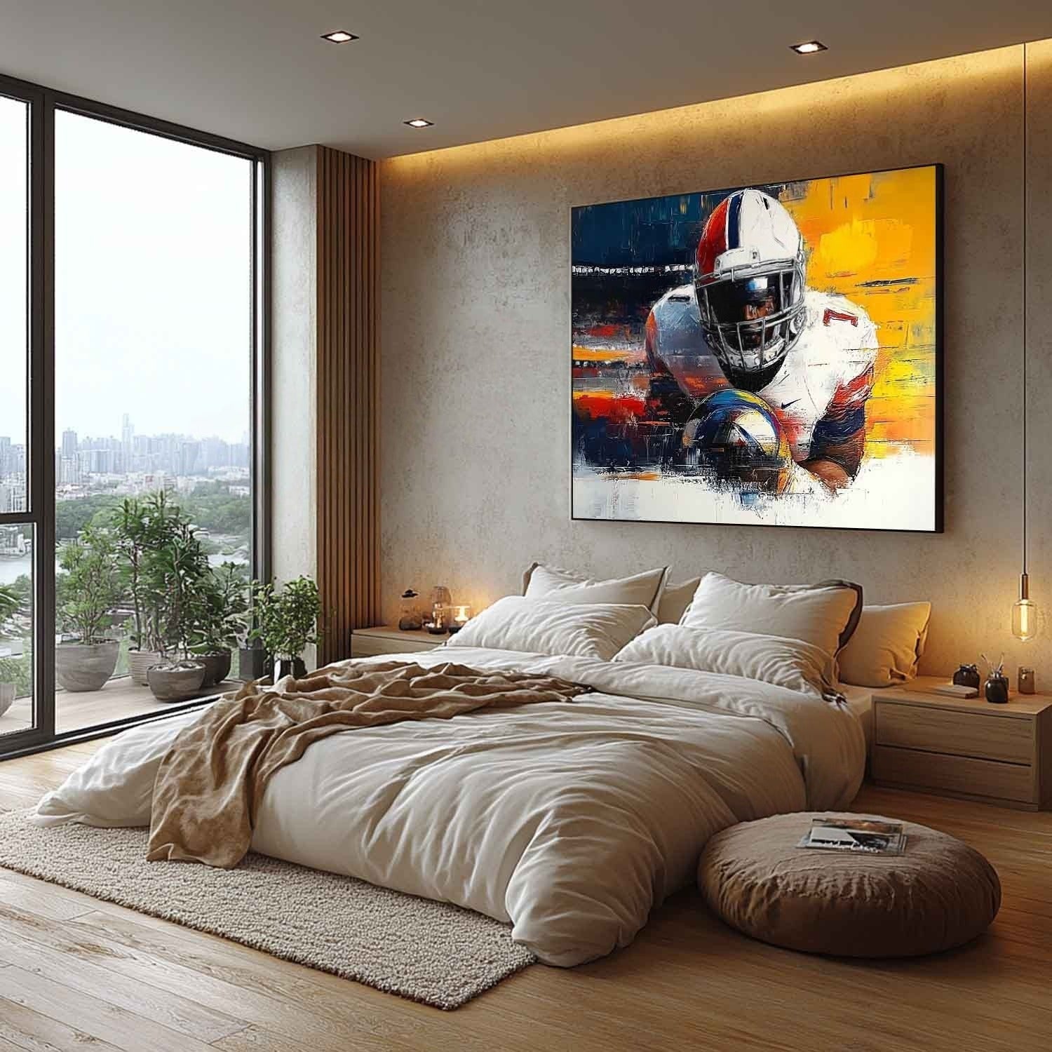 Wall Art Horizontal Abstract Expressionist - Neutralighting