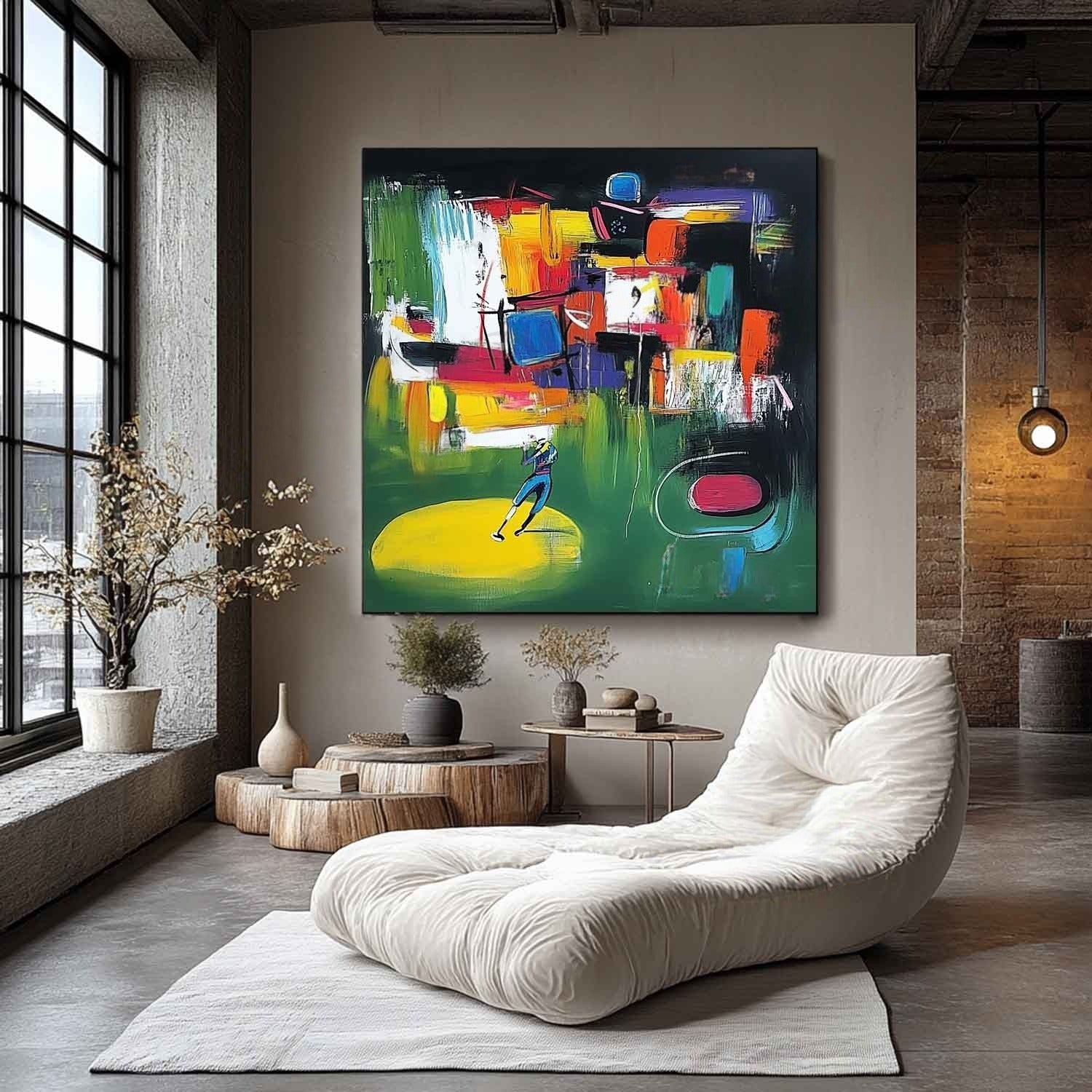 Wall Art Expressionist Golf Painting - Neutralighting