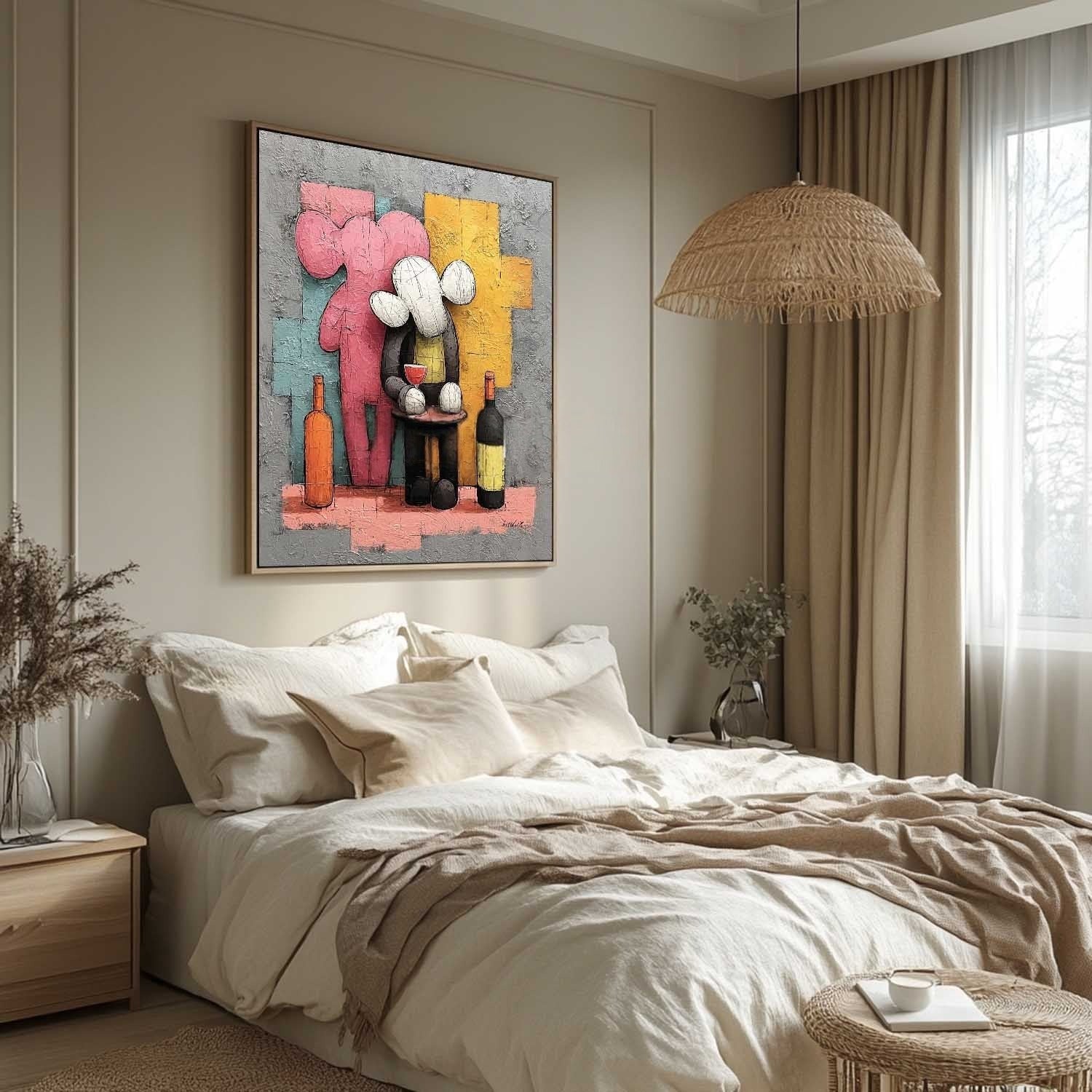 Wall Art Vertical Pop Art Cartoon Character Scene Playful - Neutralighting