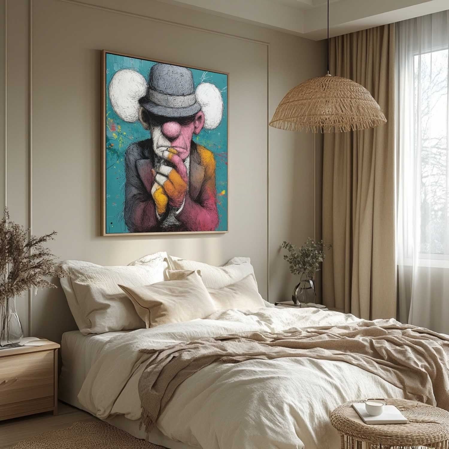 Kaws Gangster Pop Art Painting Modern - Neutralighting