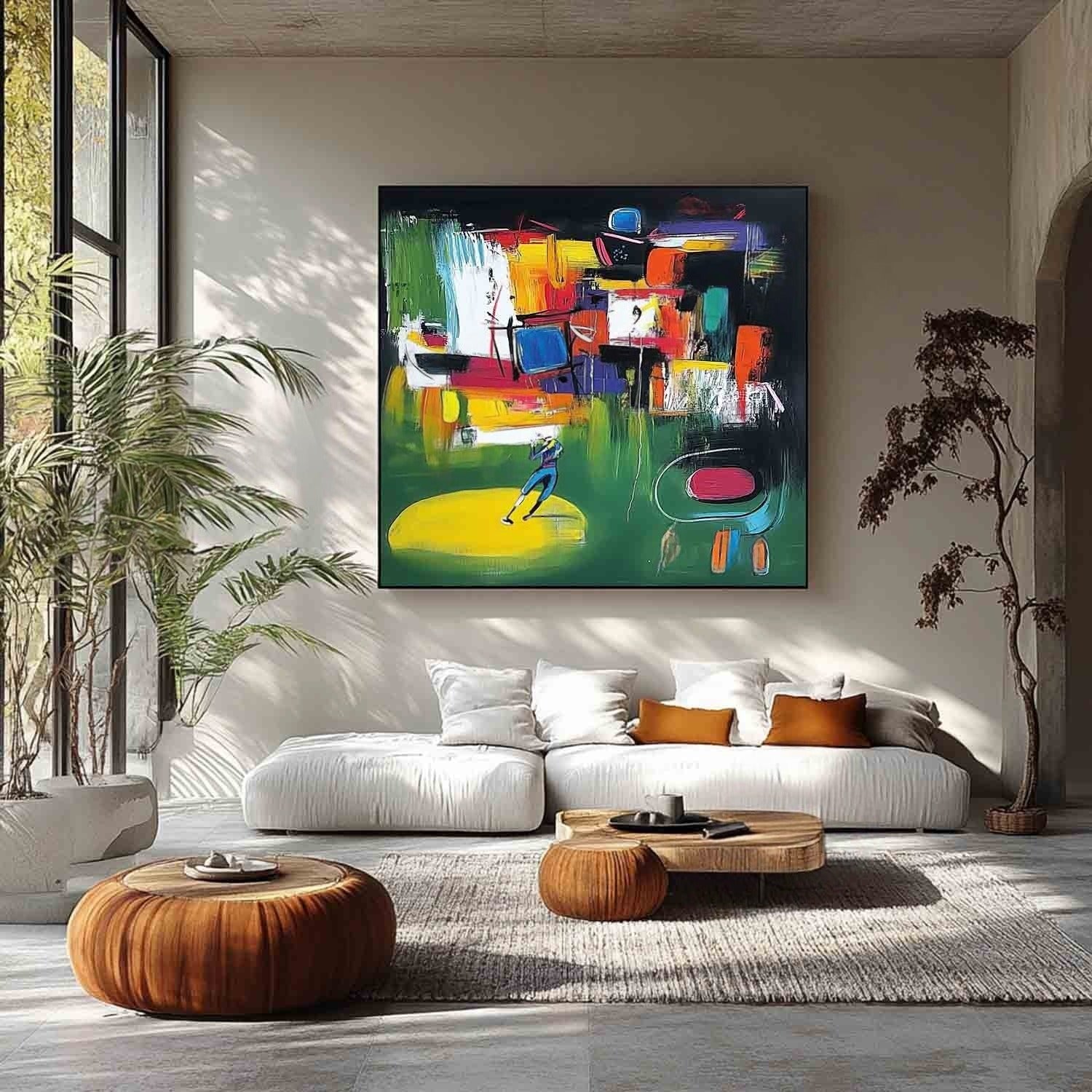 Wall Art Expressionist Golf Painting - Neutralighting
