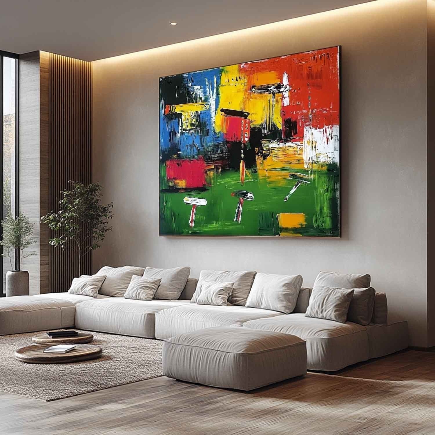Wall Art Horizontal Expressionist Golf - Neutralighting