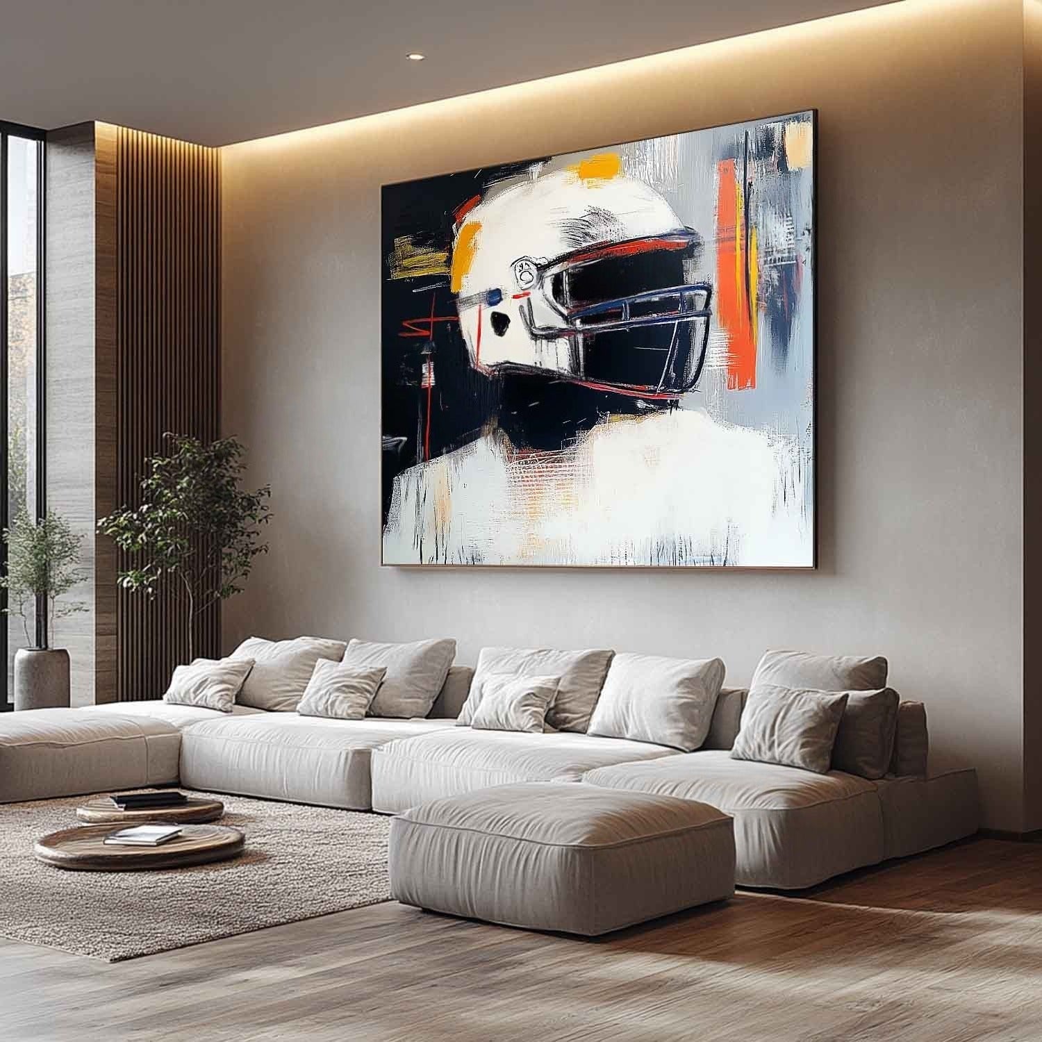 Wall Art Expressionist Racing Helmet - Neutralighting