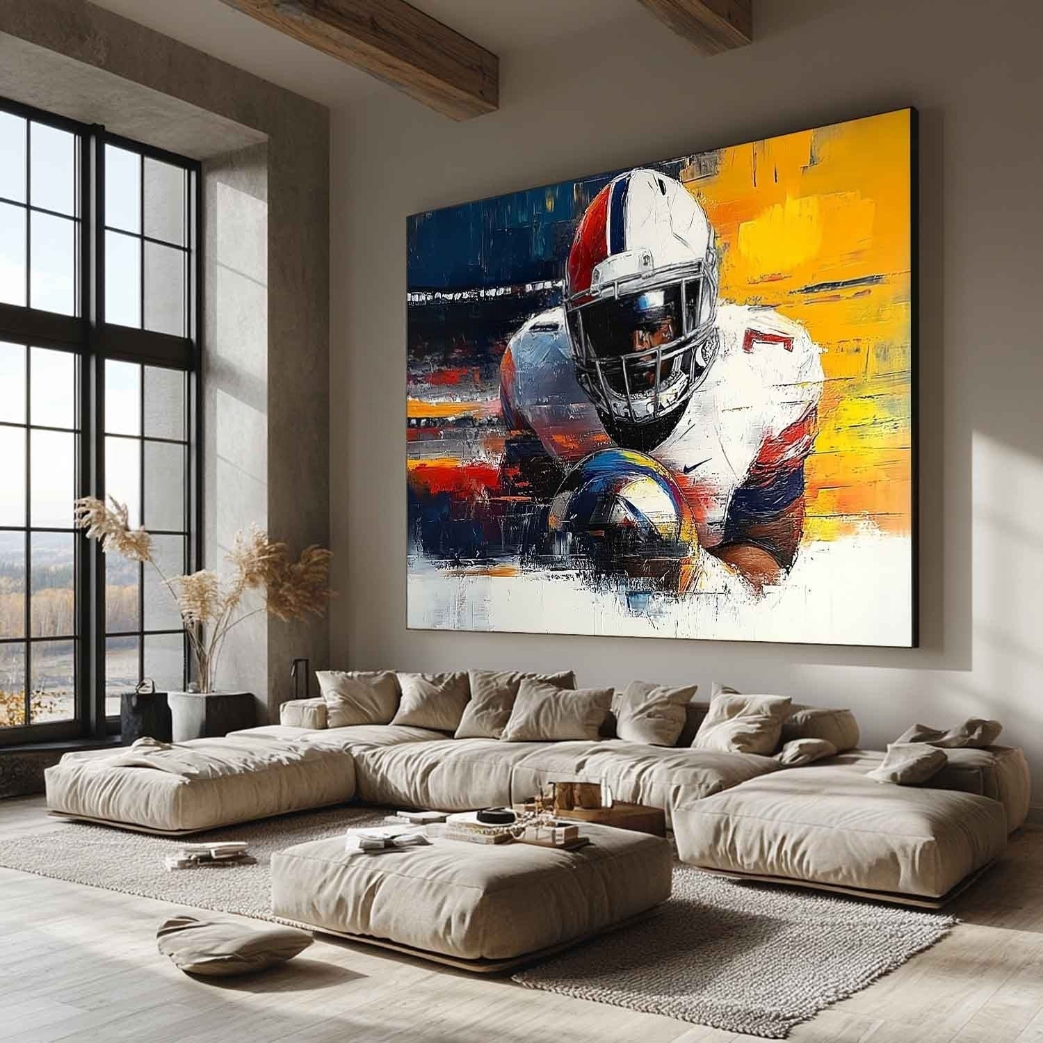 Wall Art Horizontal Abstract Expressionist - Neutralighting