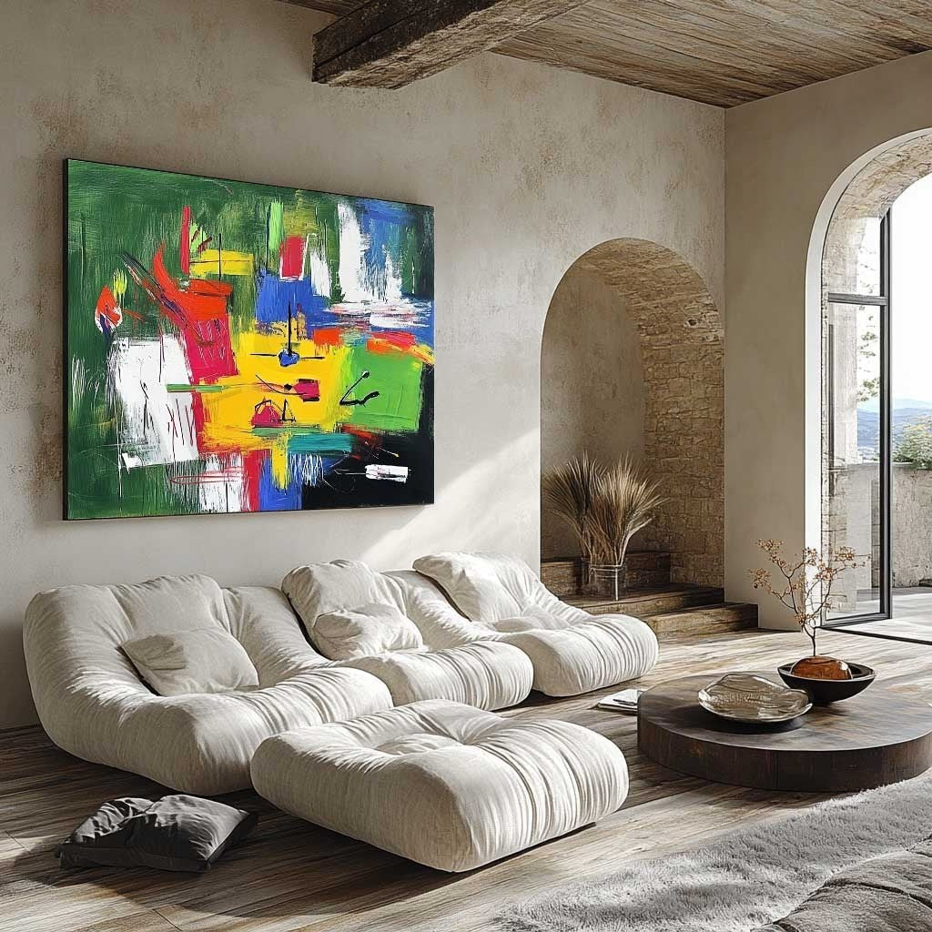 Wall Art Horizontal Expressionist Colorful - Neutralighting