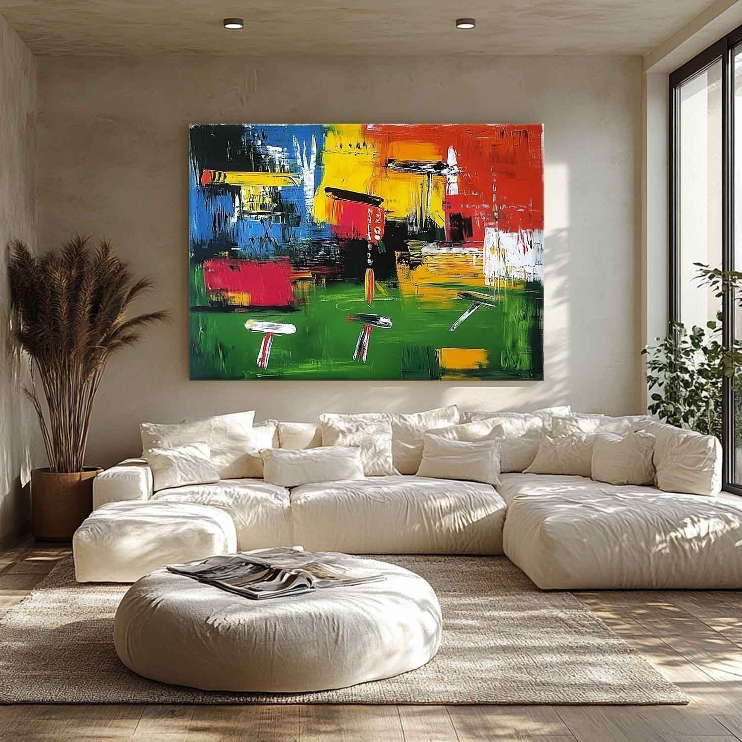 Wall Art Horizontal Expressionist Golf - Neutralighting