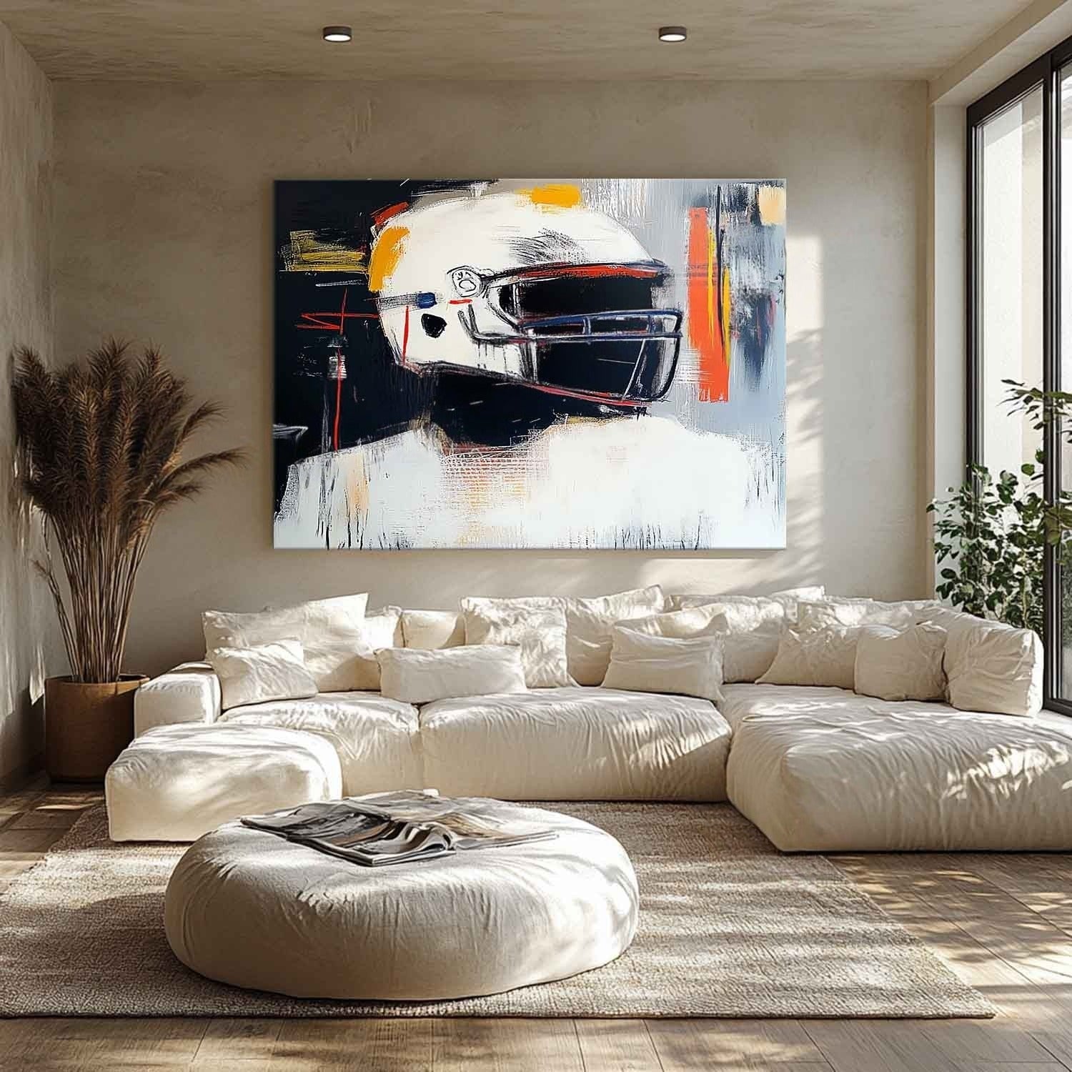 Wall Art Expressionist Racing Helmet - Neutralighting