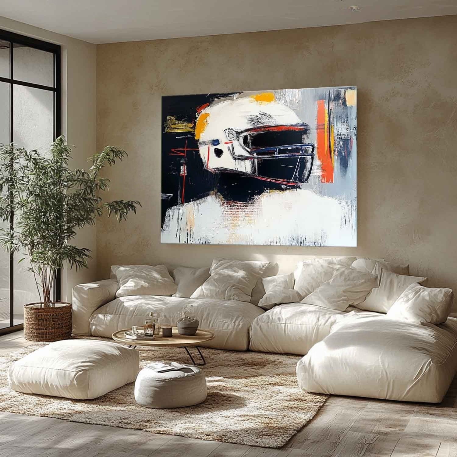 Wall Art Expressionist Racing Helmet - Neutralighting