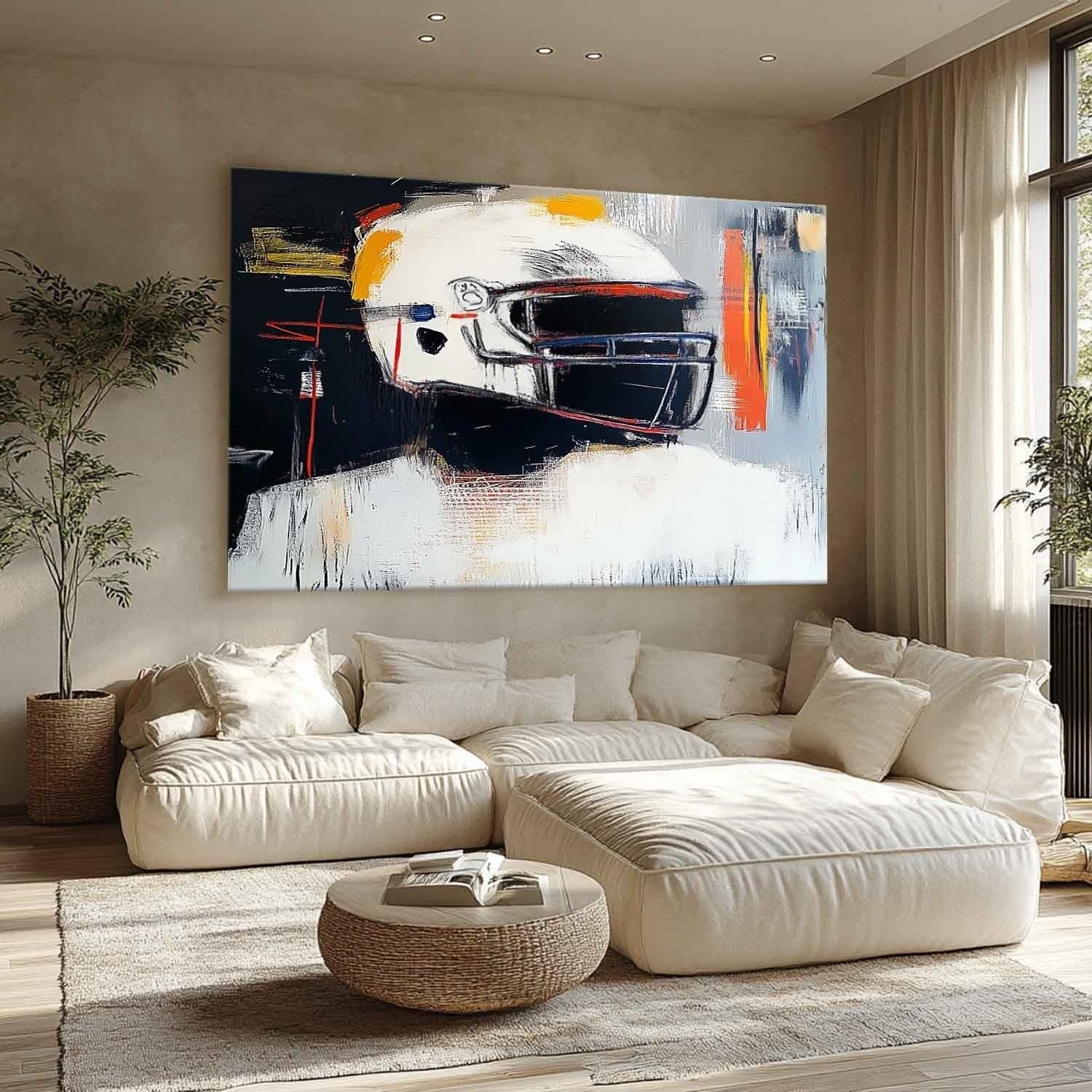 Wall Art Expressionist Racing Helmet - Neutralighting