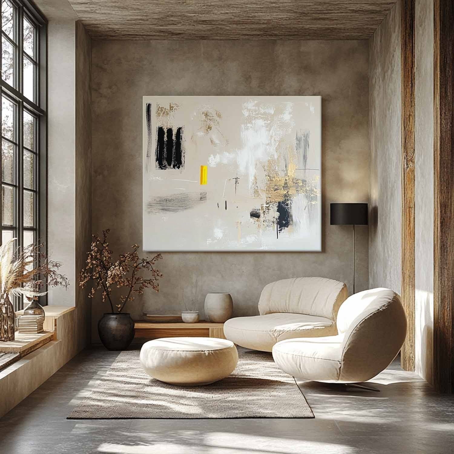 Wall Art Modern Textured Neutral - Neutralighting