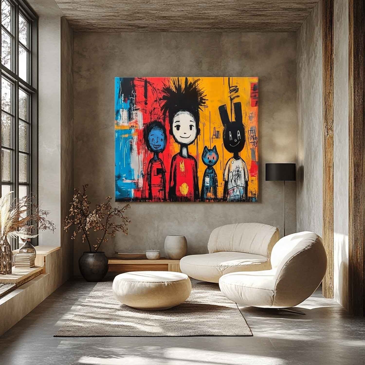 Wall Art Neo Expressionist Family - Neutralighting