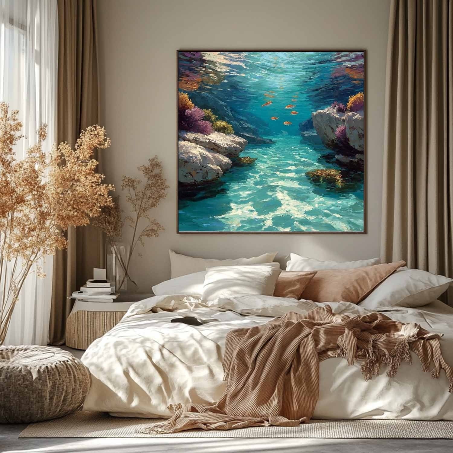 Wall Art Underwater Cove Fish Coral Realistic - Neutralighting
