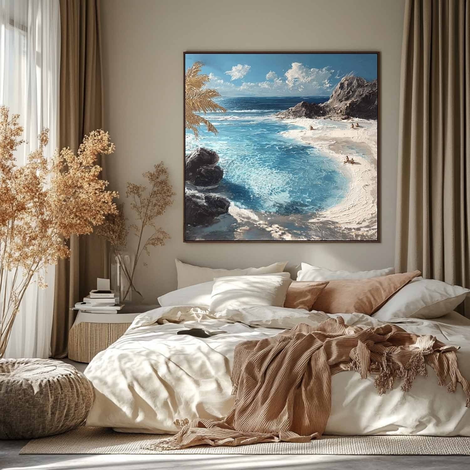 Tropical Secluded Cove Impasto Painting - Neutralighting