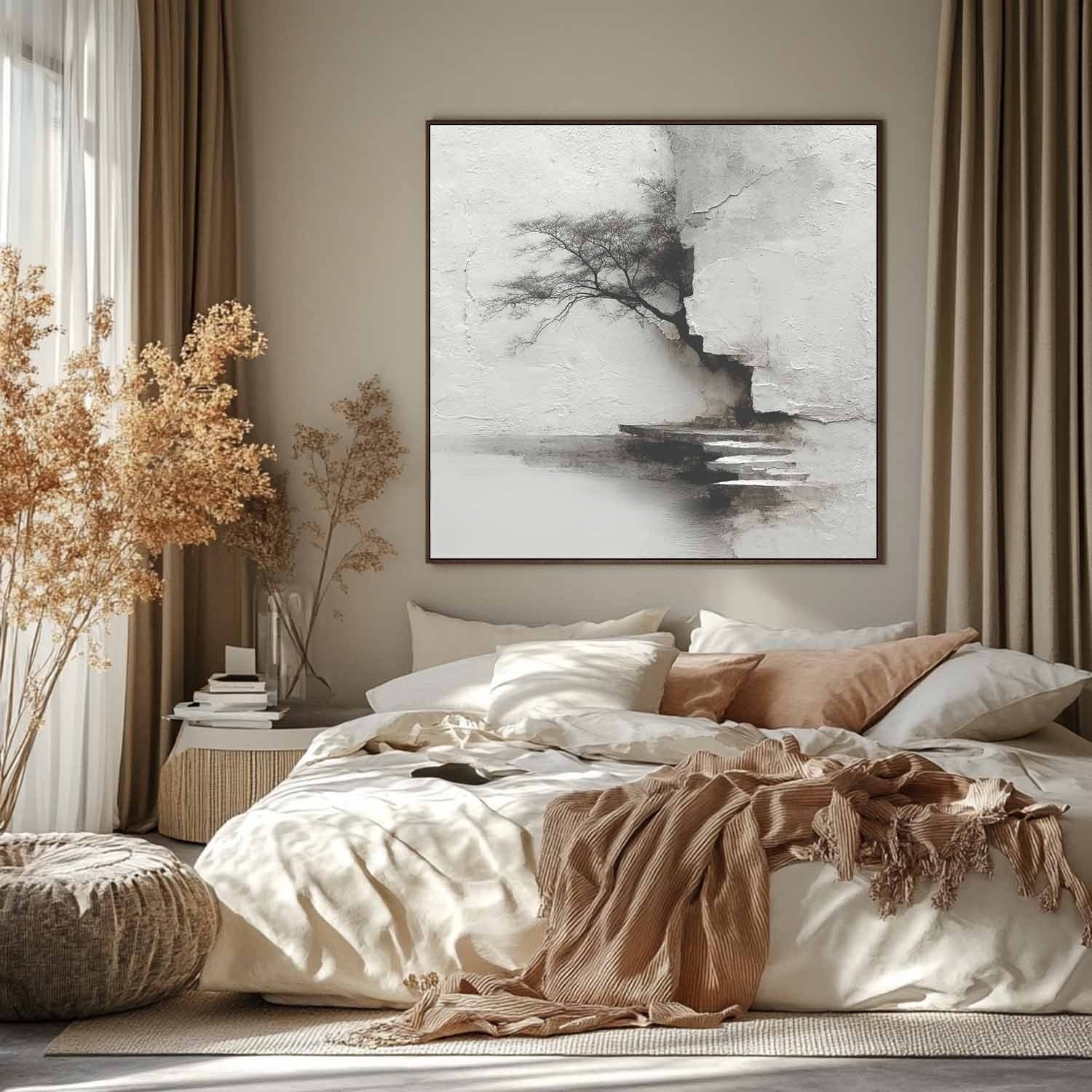 Wall Art Minimalist Textured Monochrome - Neutralighting