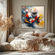 Wall Art Expressionist American Football Player - Neutralighting