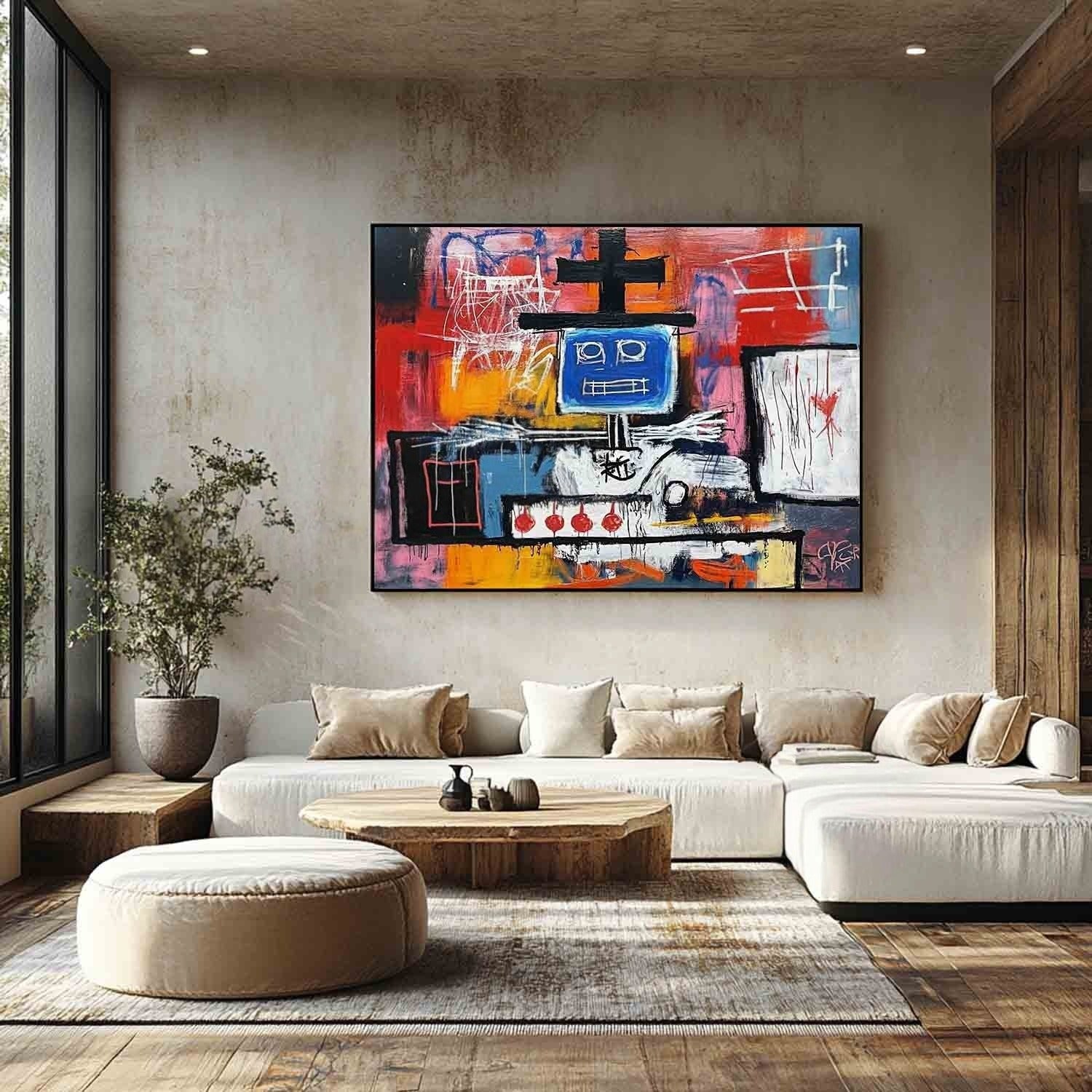 Wall Art Neo Expressionist Robot Painting - Neutralighting
