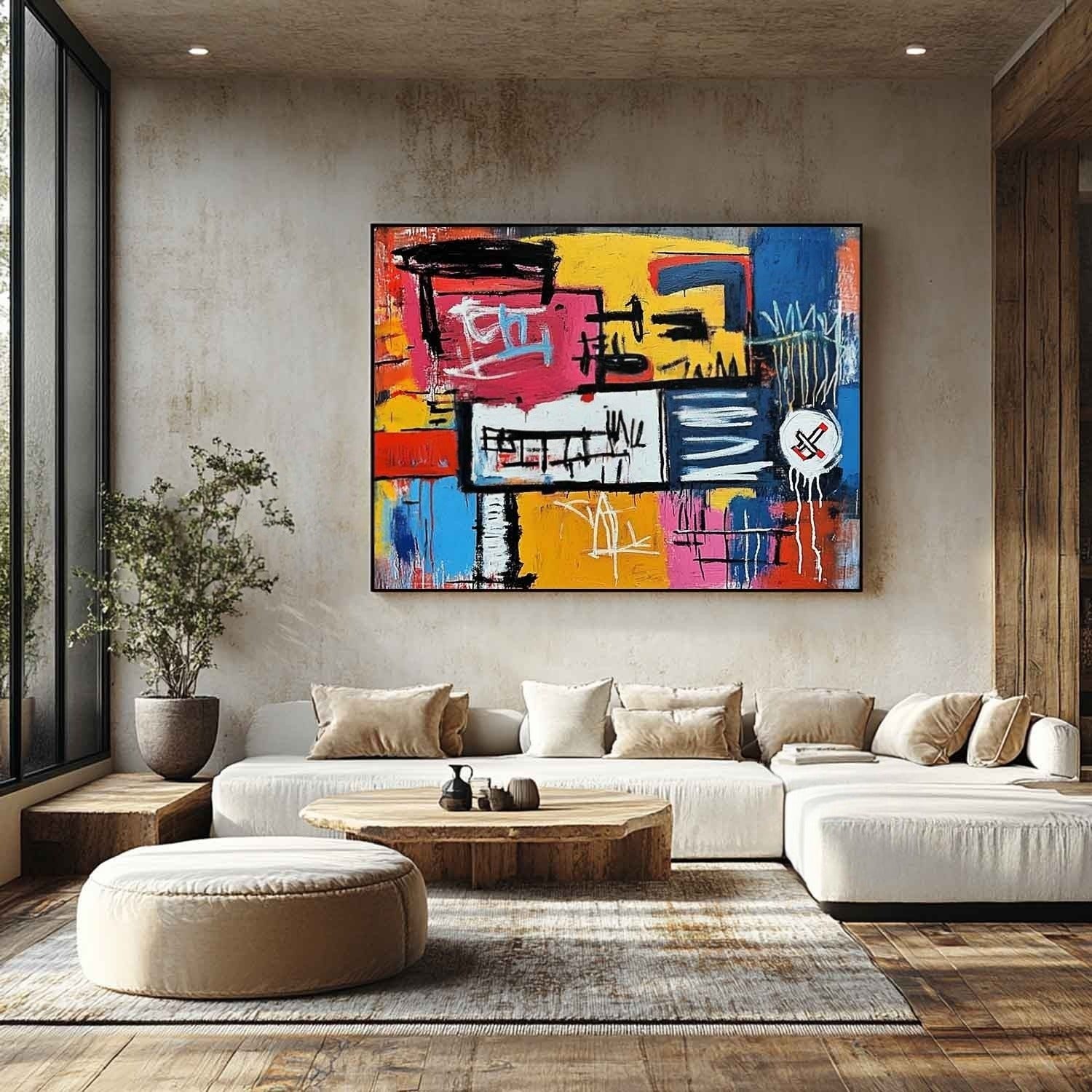 Wall Art Horizontal Neo Expressionist - Neutralighting
