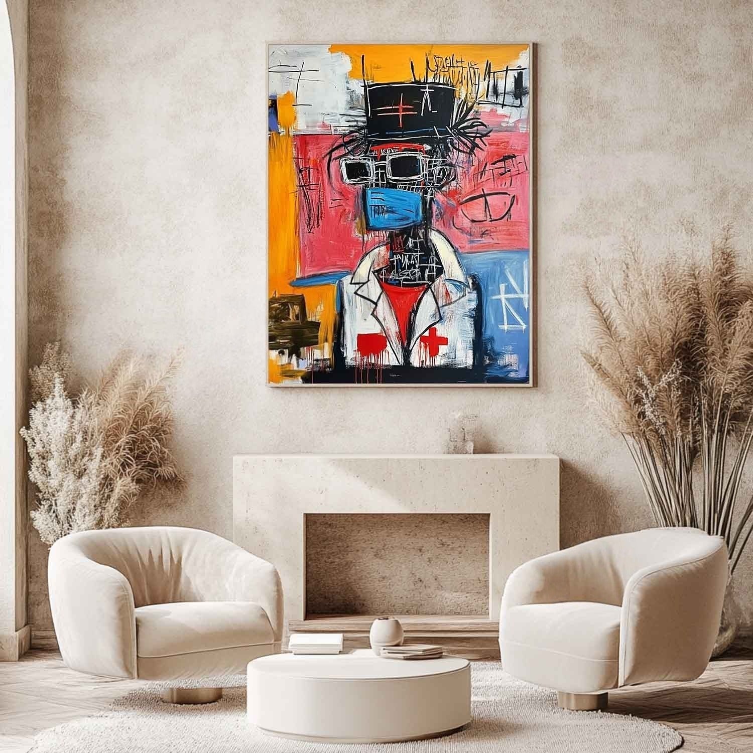 Wall Art Vertical Neo Expressionist - Neutralighting