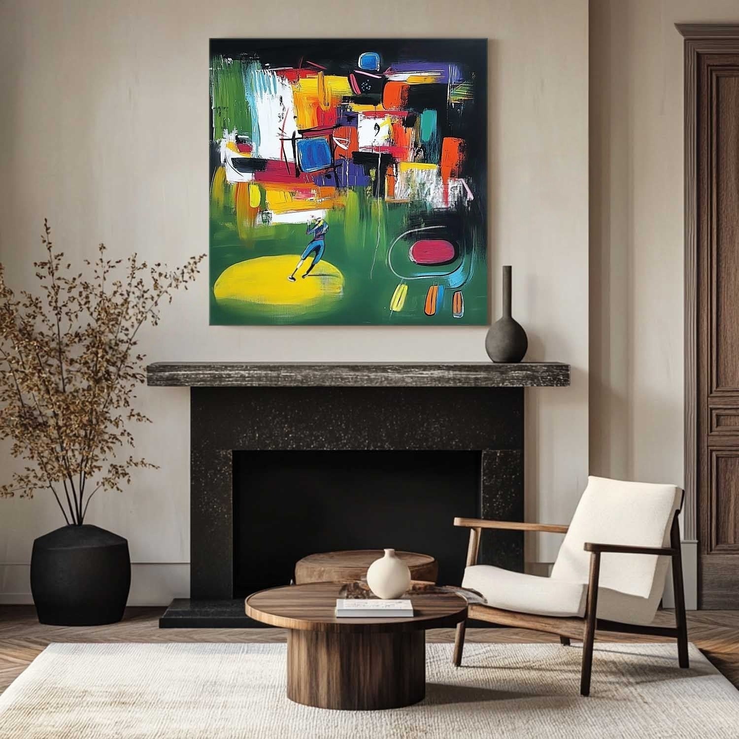Wall Art Expressionist Golf Painting - Neutralighting