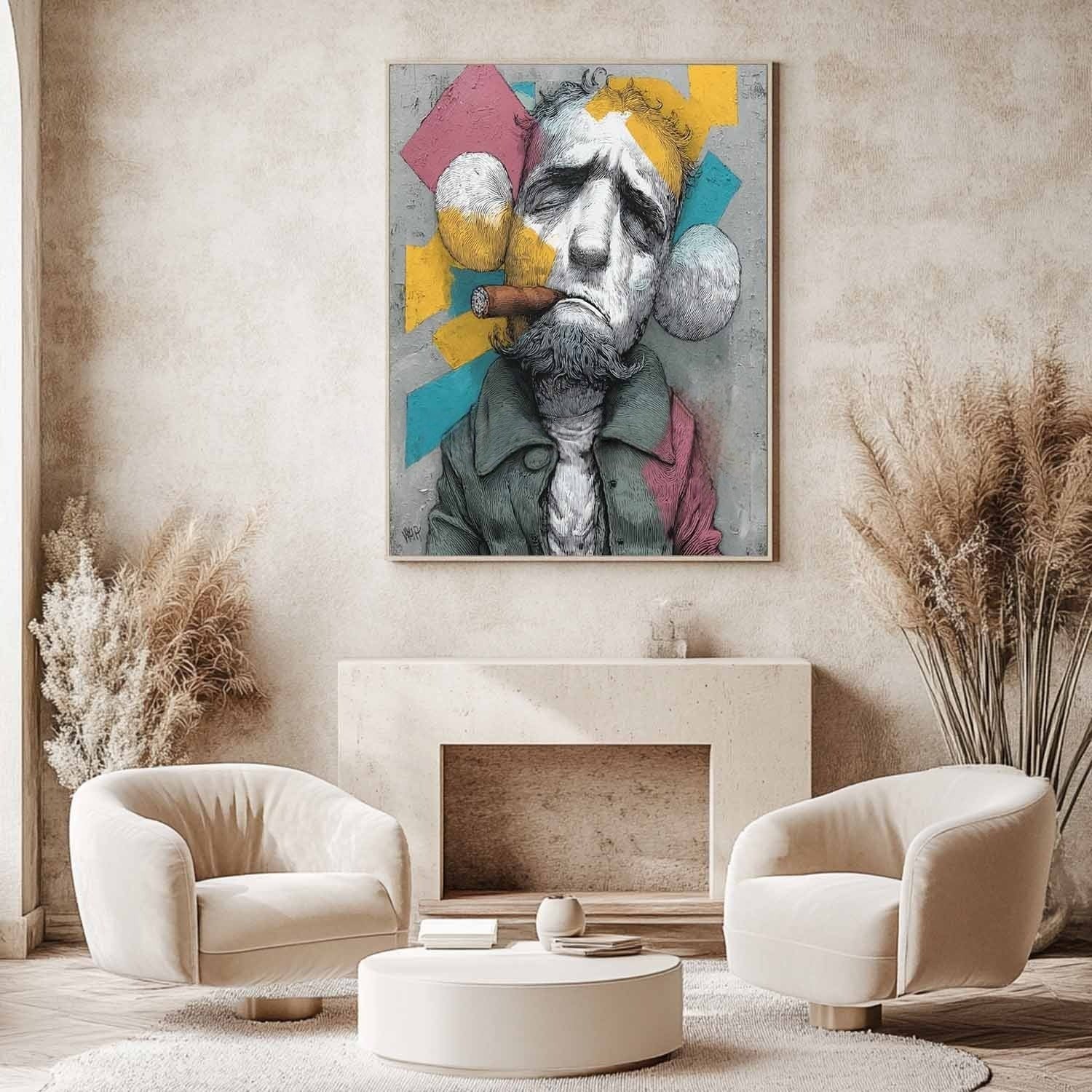 Kaws Bearded Gangster Pop Art Painting - Neutralighting