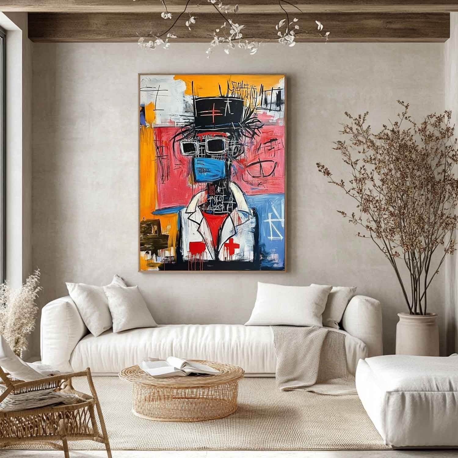 Wall Art Vertical Neo Expressionist - Neutralighting