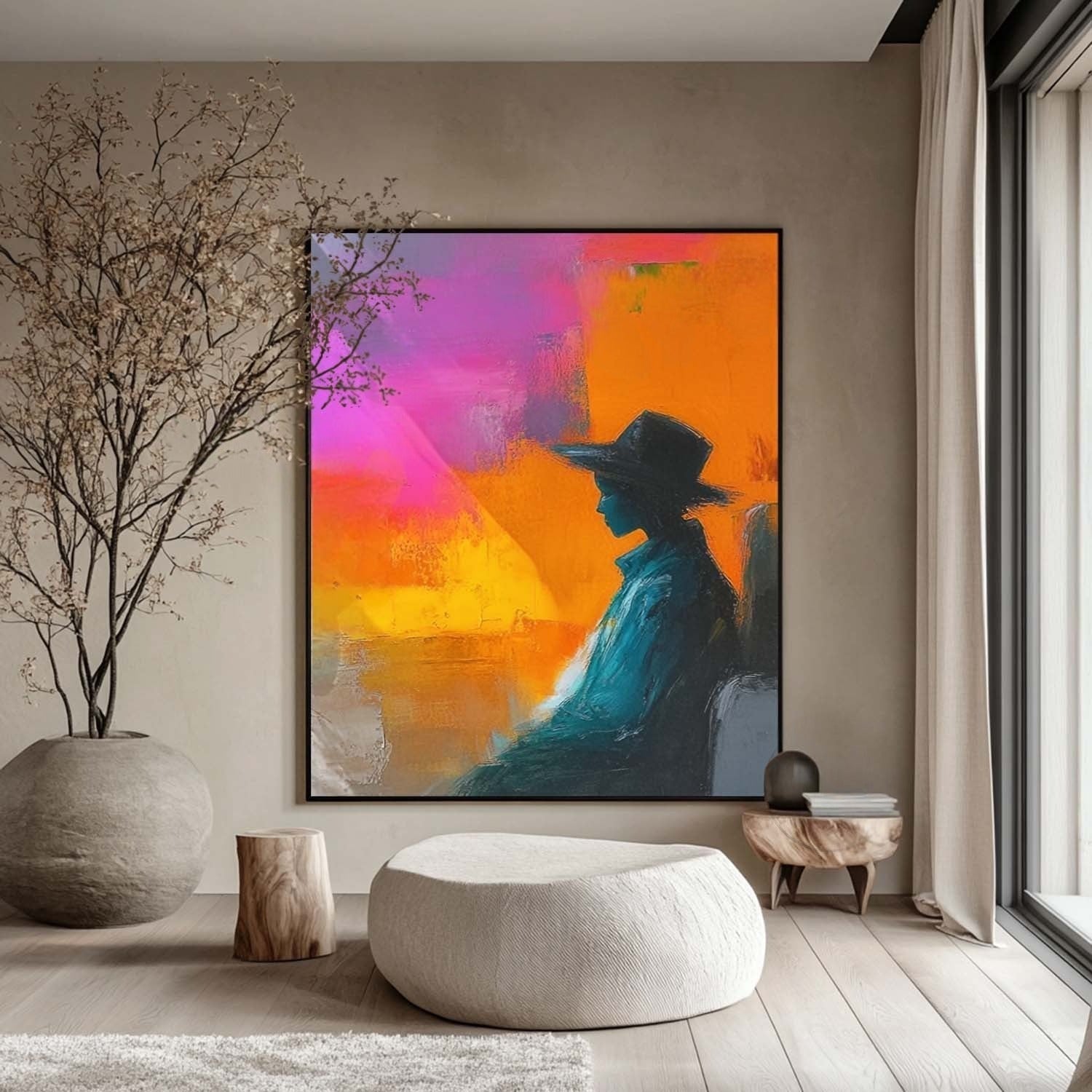 Wall Art Contemporary Silhouette Coat - Neutralighting