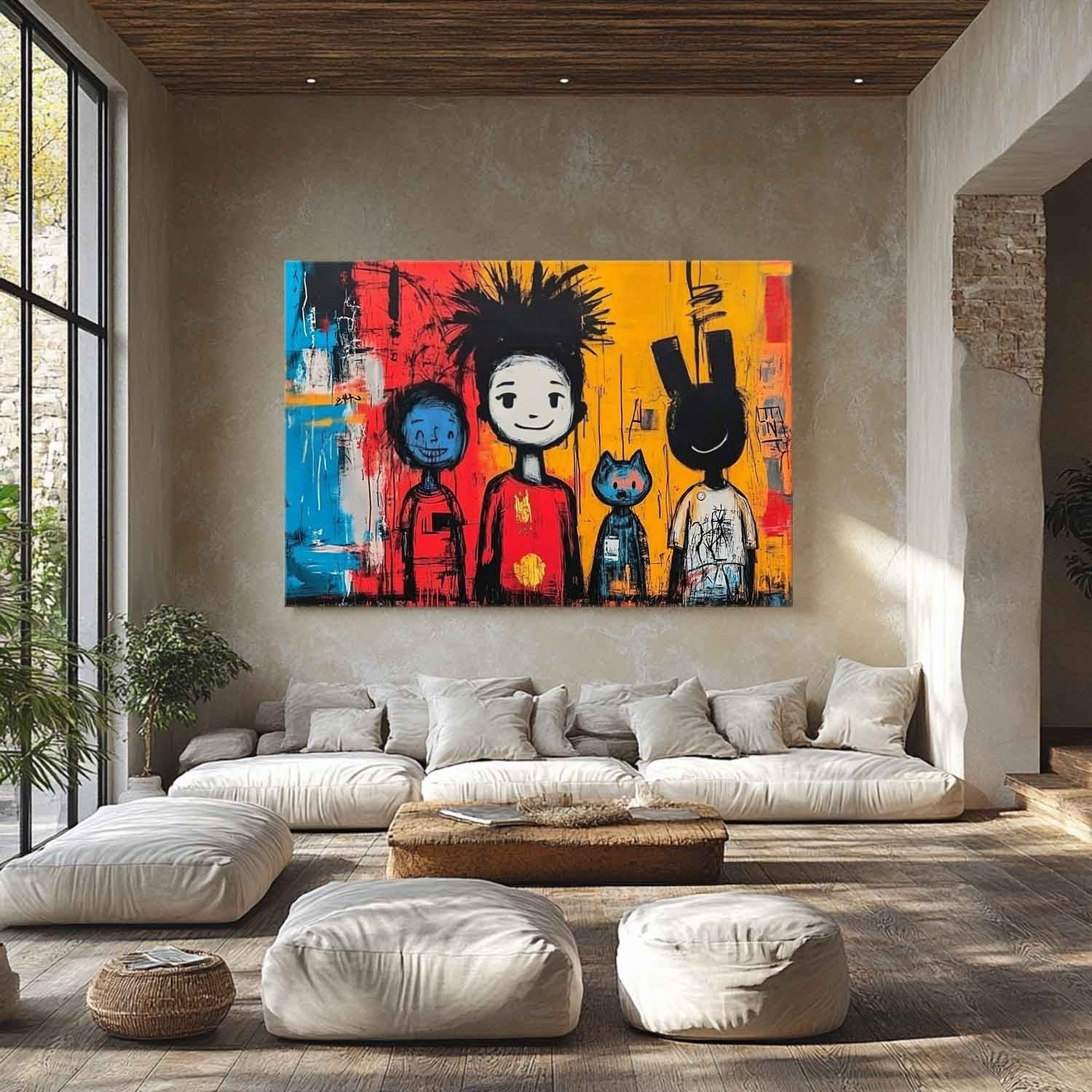 Wall Art Neo Expressionist Family - Neutralighting