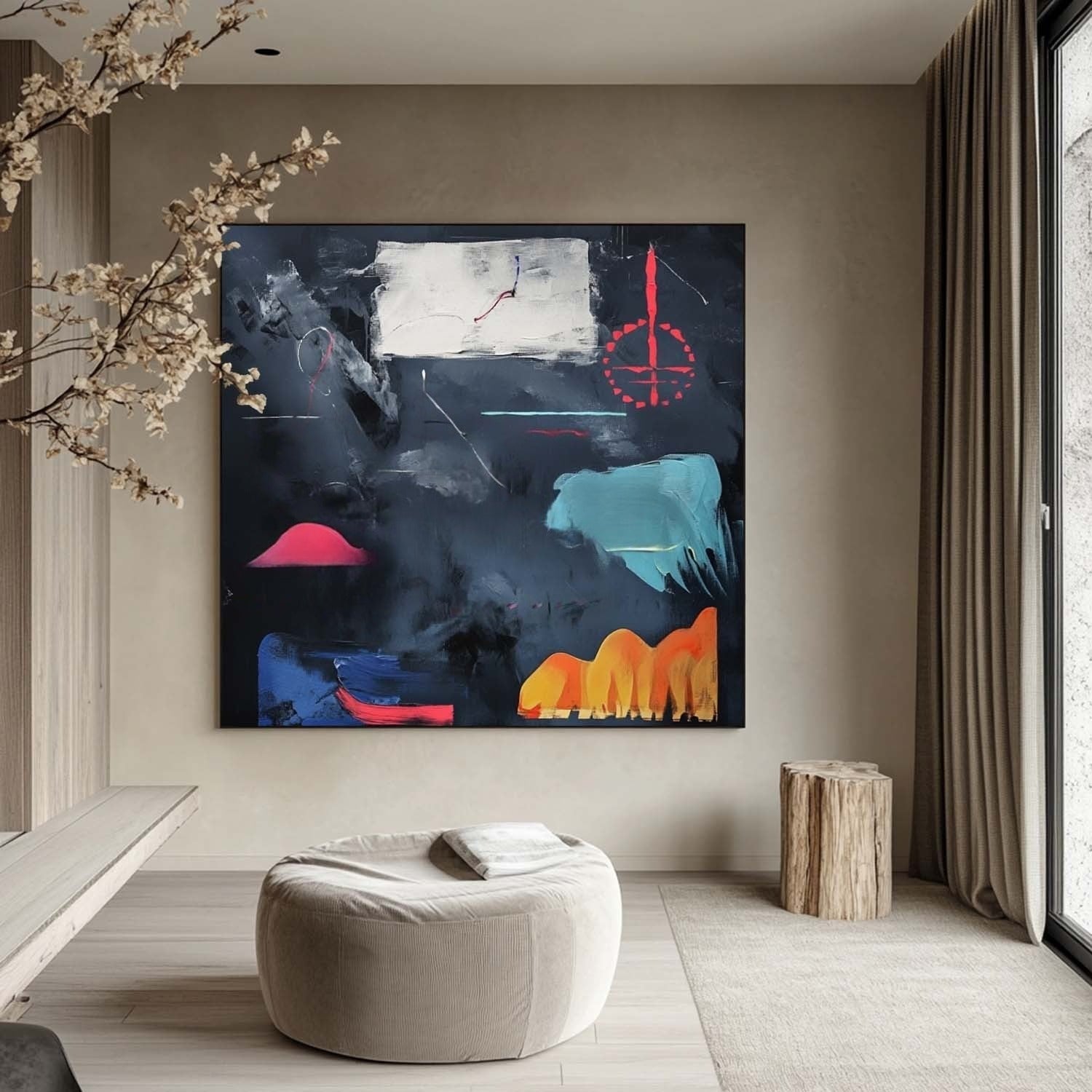 Wall Art Dynamic Textured Bold Dark - Neutralighting