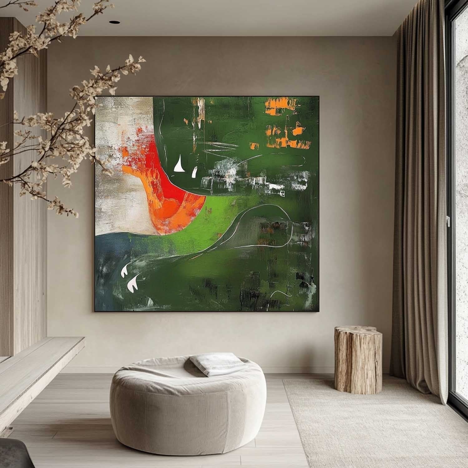 Wall Art Lush Textured Organic Green - Neutralighting