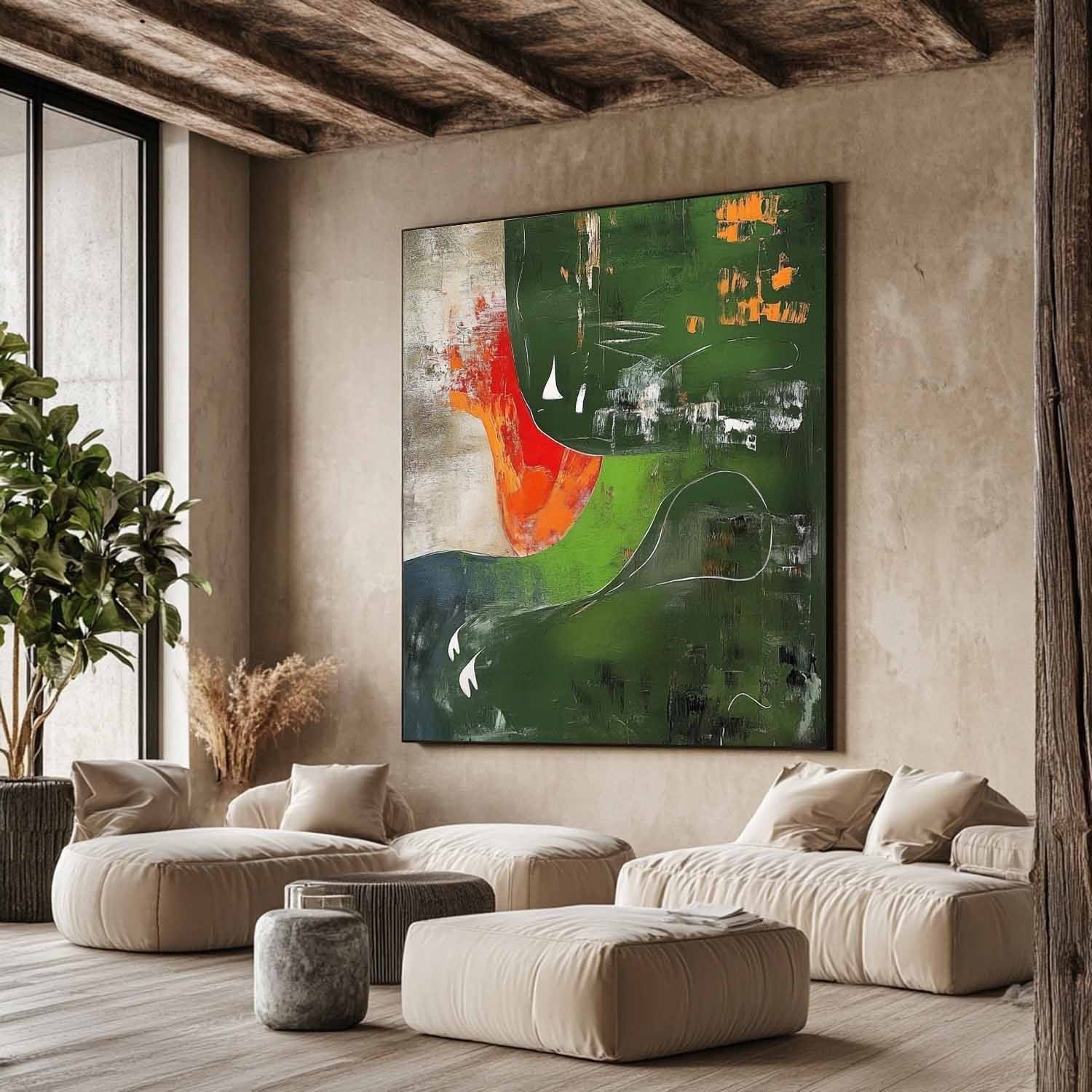 Wall Art Lush Textured Organic Green - Neutralighting