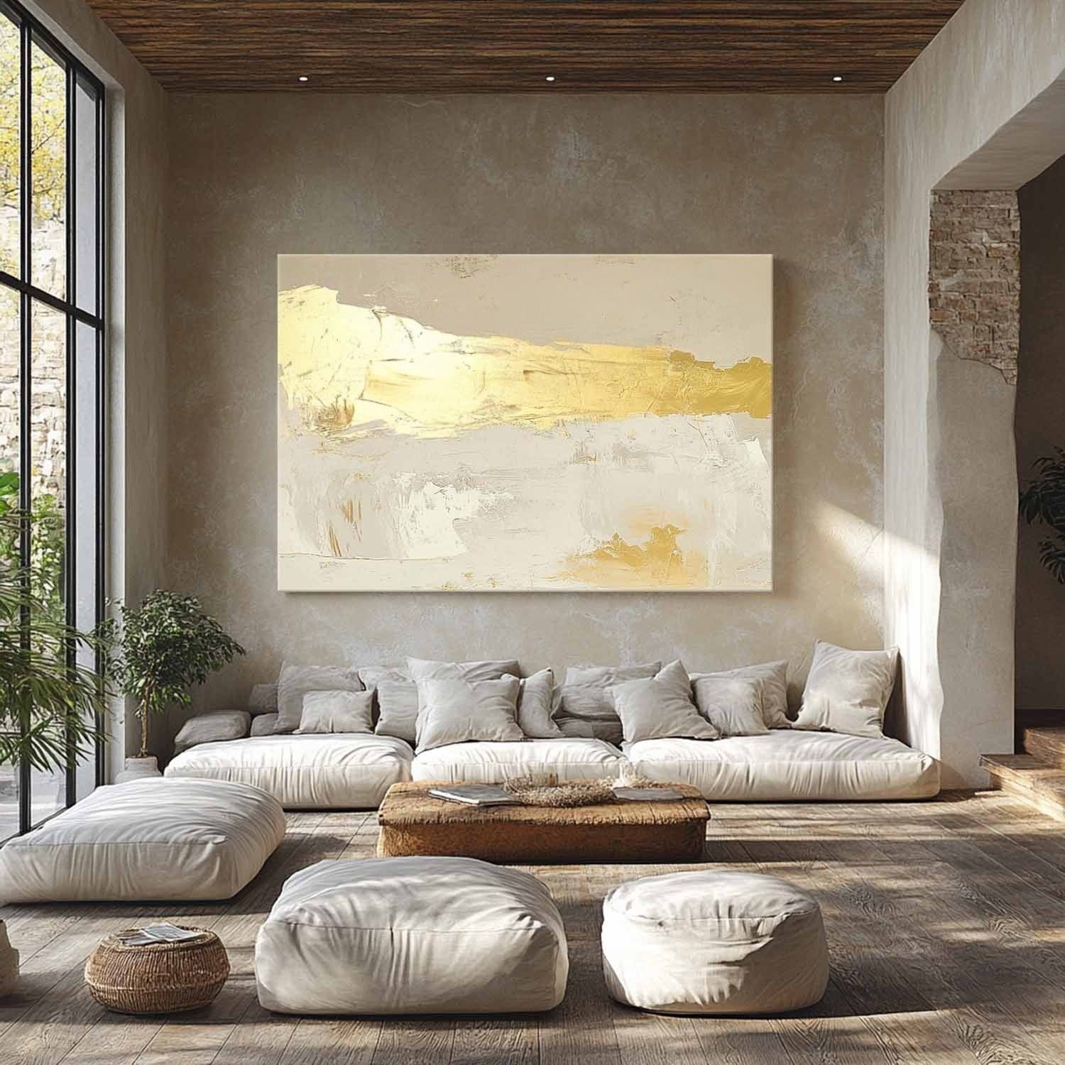 Wall Art Minimalist Textured Abstract - Neutralighting