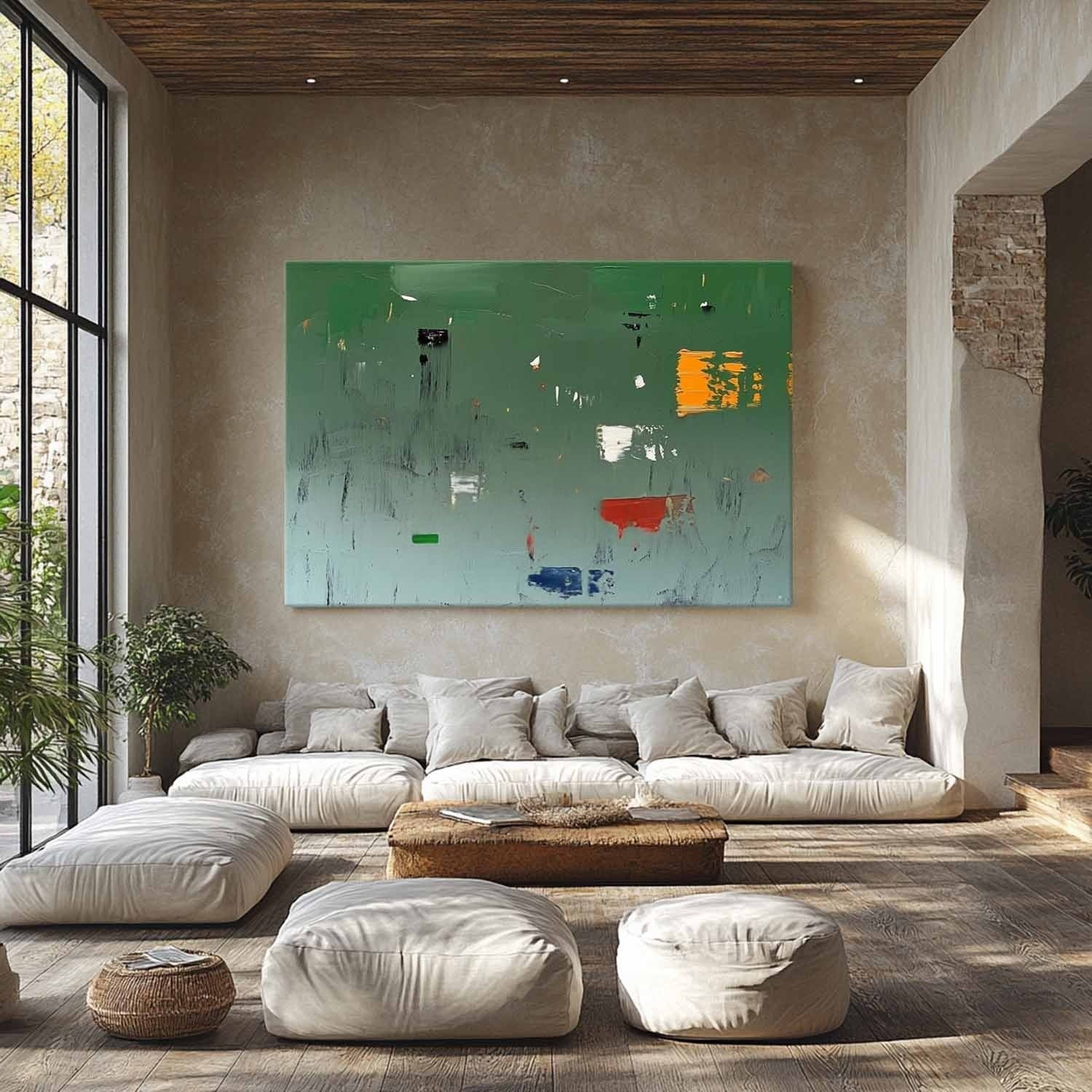 Wall Art Square Abstract Modern Minimalist - Neutralighting