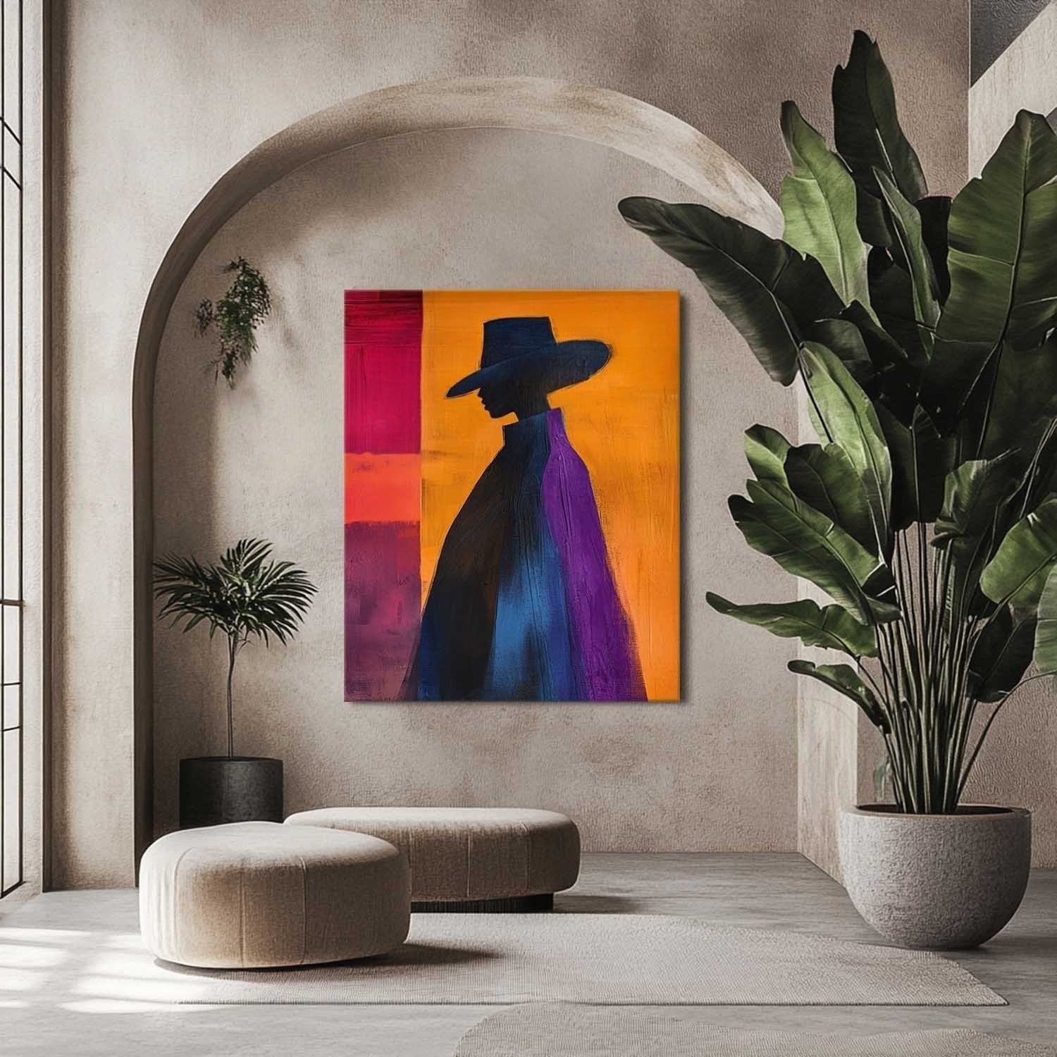 Wall Art Minimalist Silhouette Figure Gradient - Neutralighting
