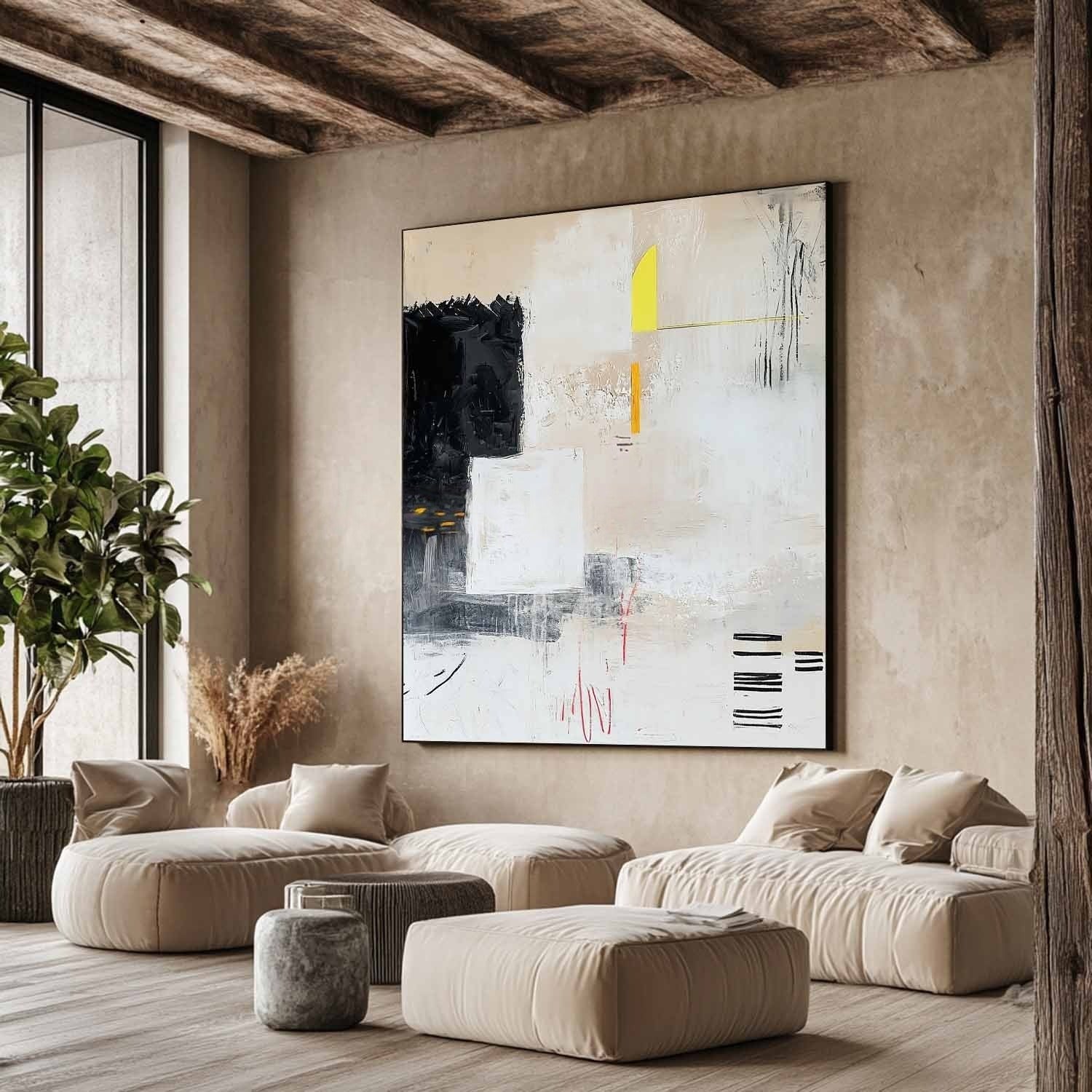 Wall Art Minimalist Textured Neutral - Neutralighting