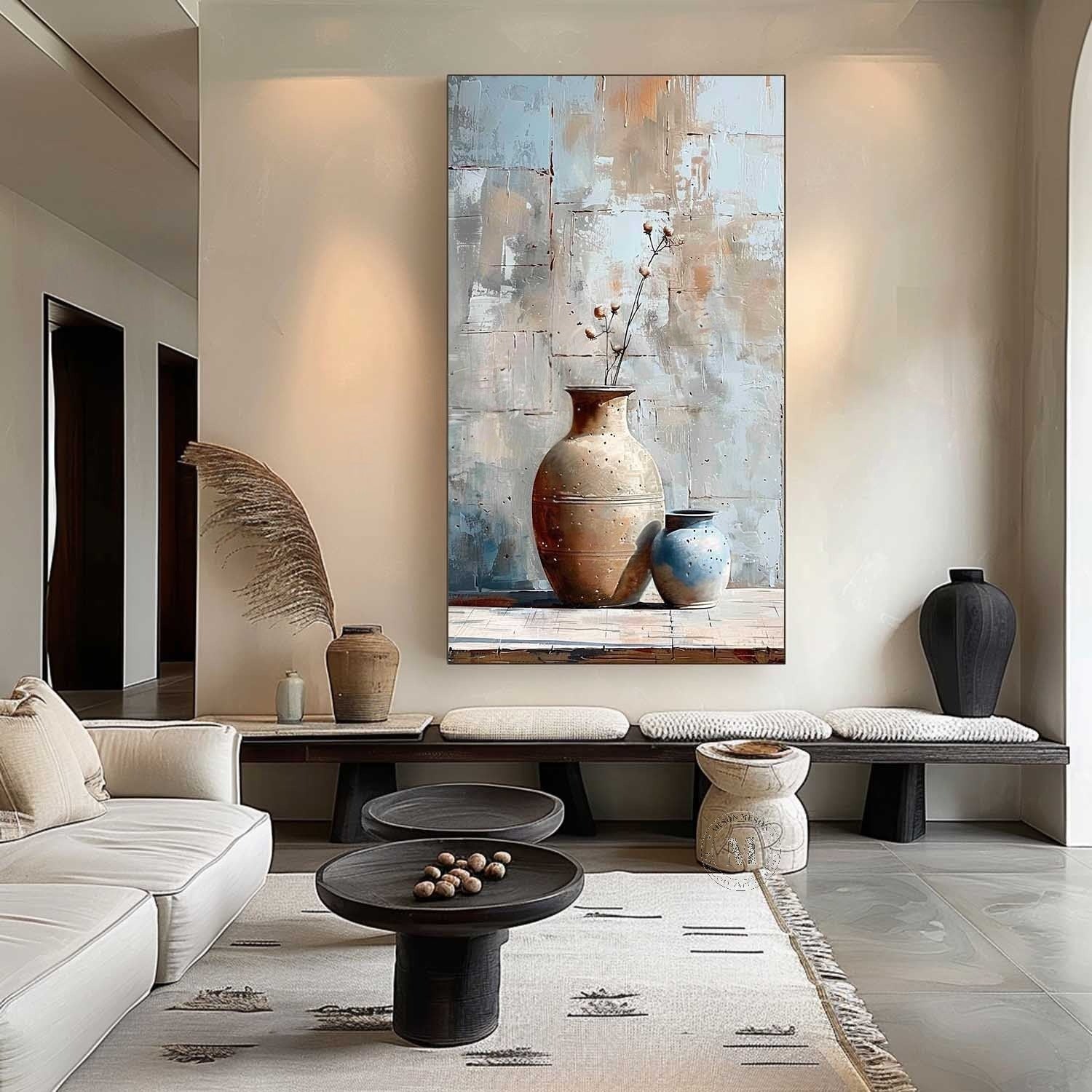 Wall Art Vertical Wabi-Sabi Still Life - Neutralighting