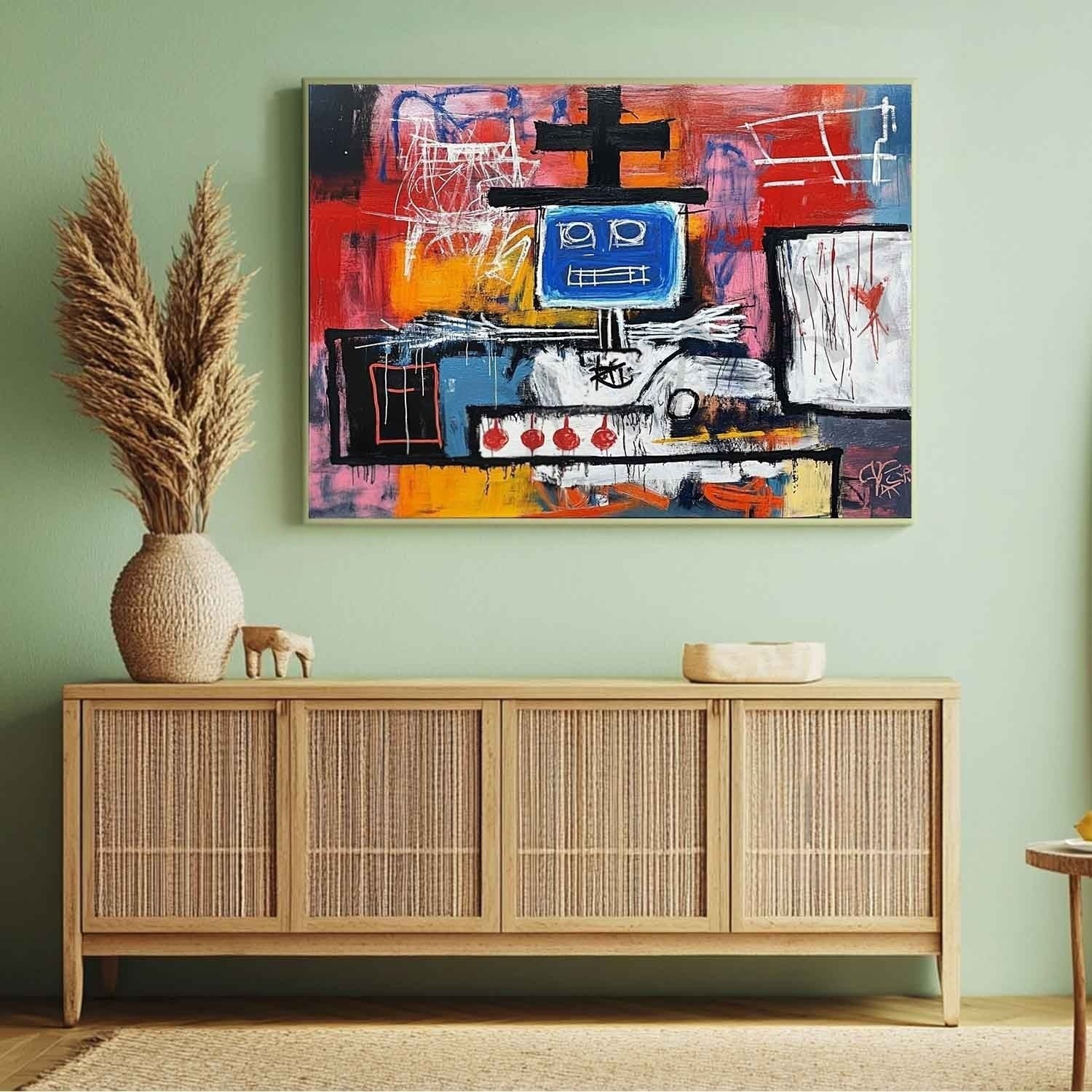 Wall Art Neo Expressionist Robot Painting - Neutralighting